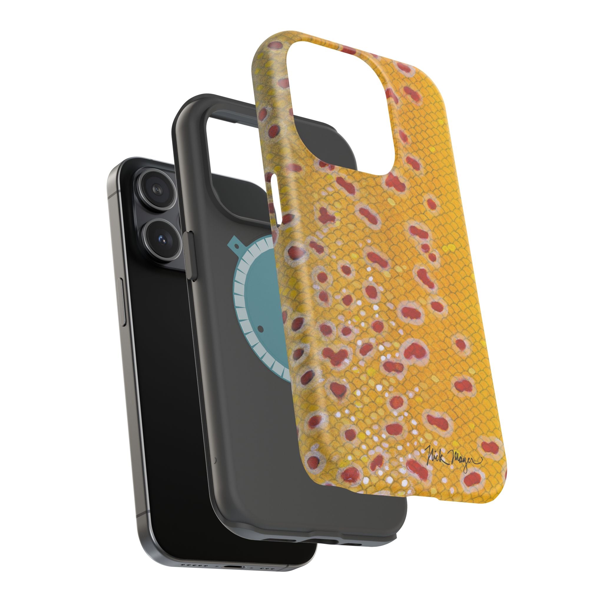 Brown Trout 3 Skin MagSafe iPhone Case