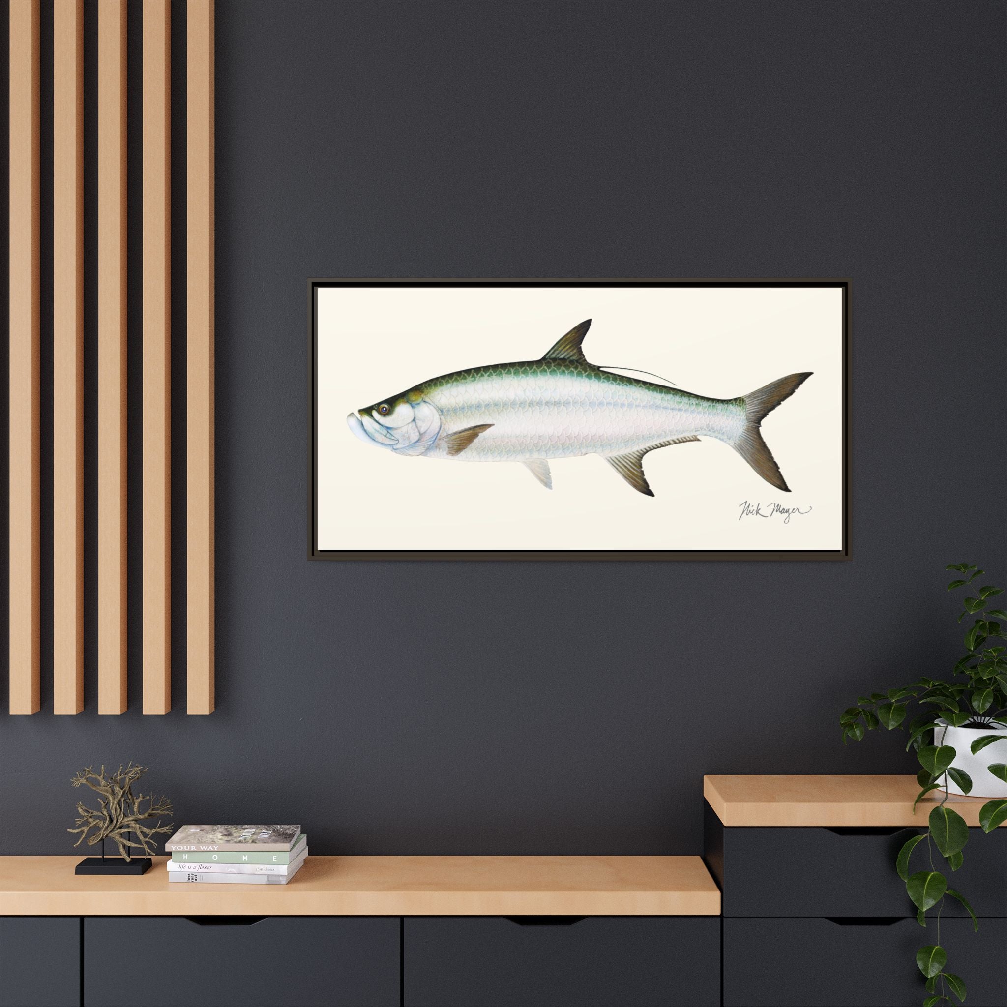 Tarpon Framed Canvas Print Printify