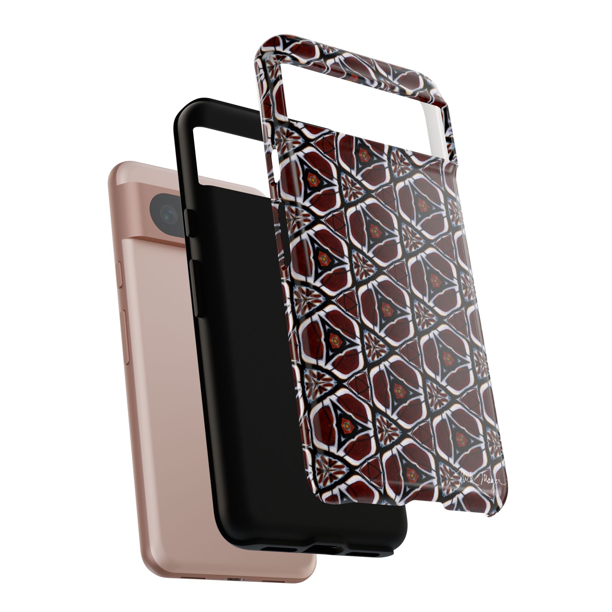 Maroon Butterfly Pattern Phone Case (Samsung)