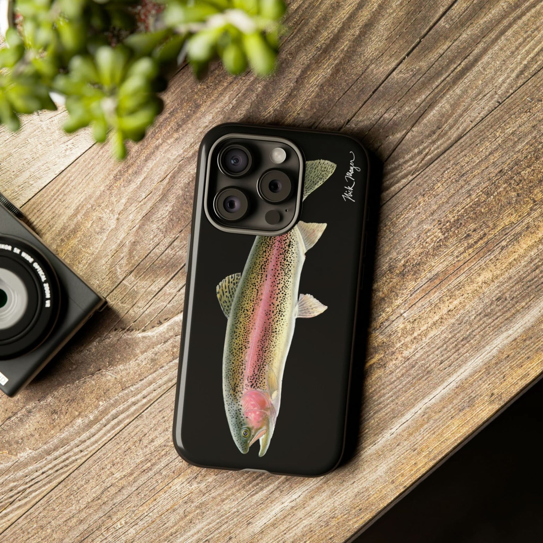 Rainbow Trout Black iPhone 15 Case