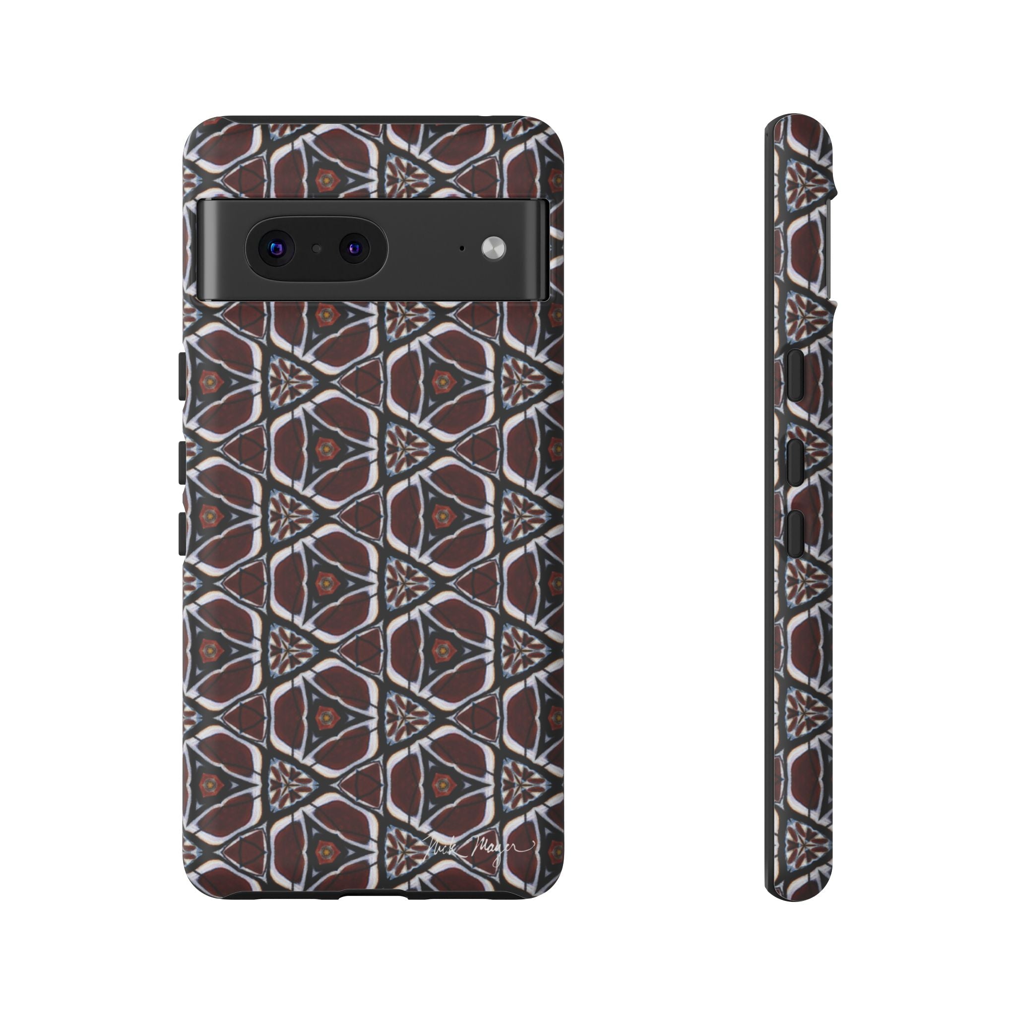 Maroon Butterfly Pattern Phone Case (Samsung)