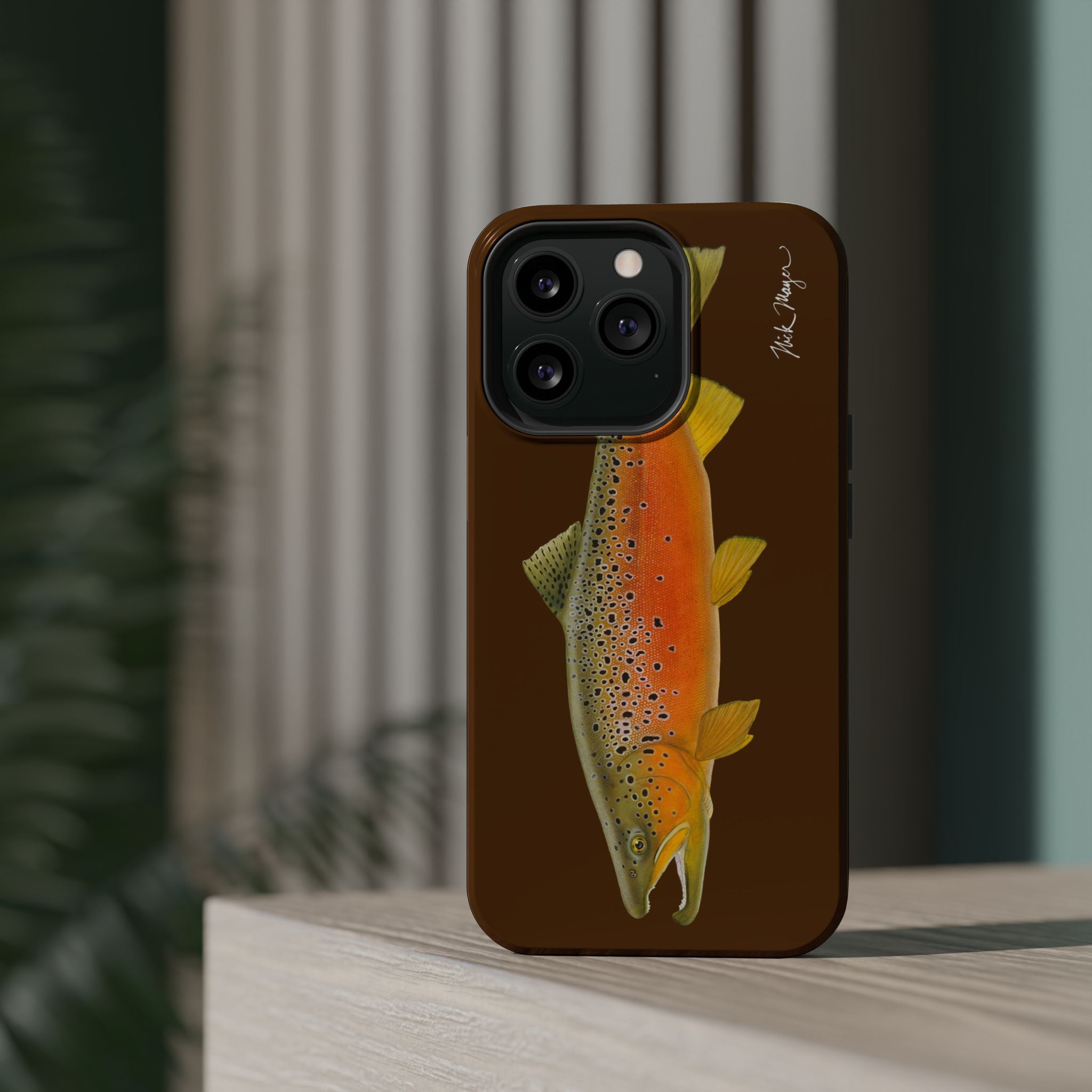 Brown Trout 2 Brown MagSafe iPhone Case, Limited Run