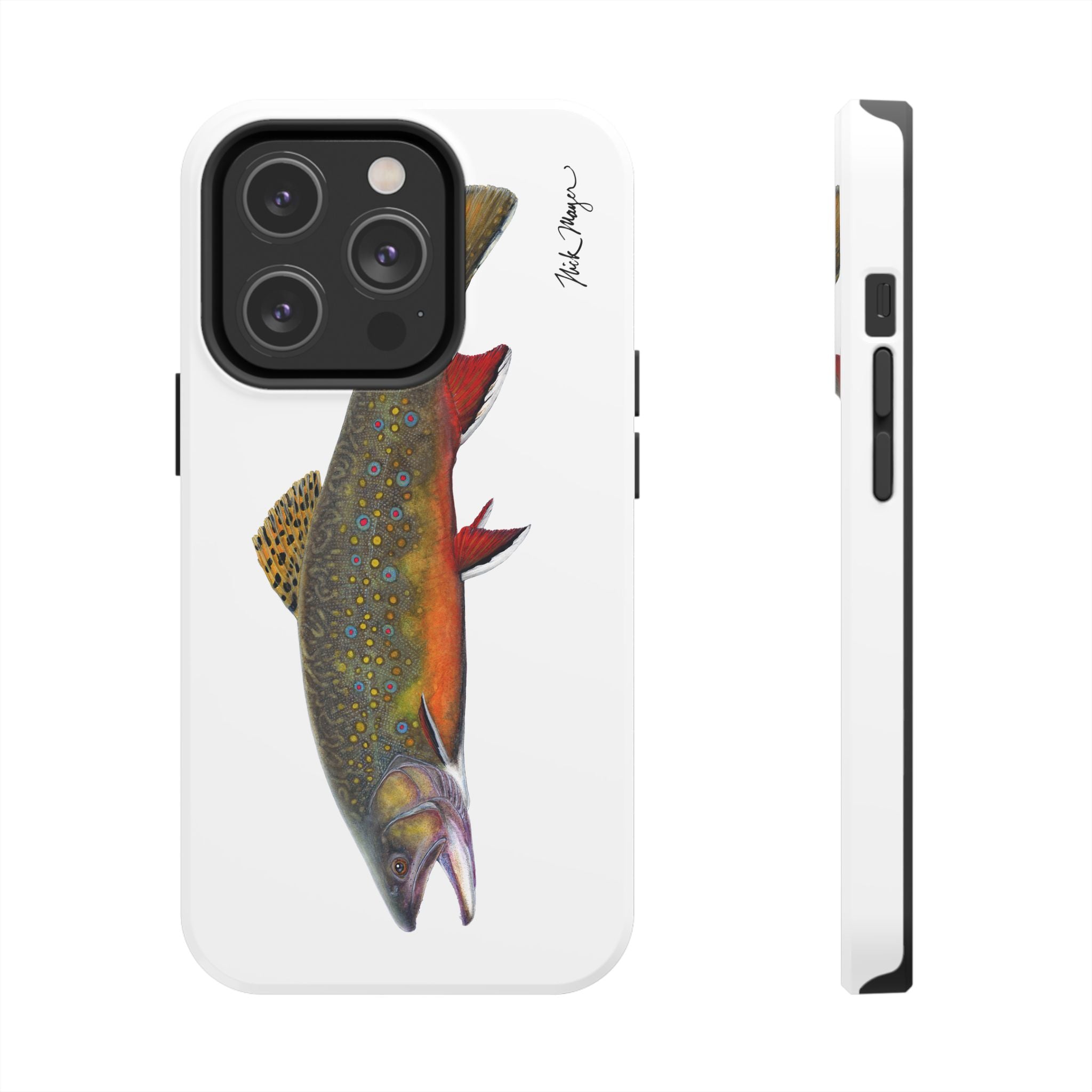 Brook Trout White Phone Case (iPhone)