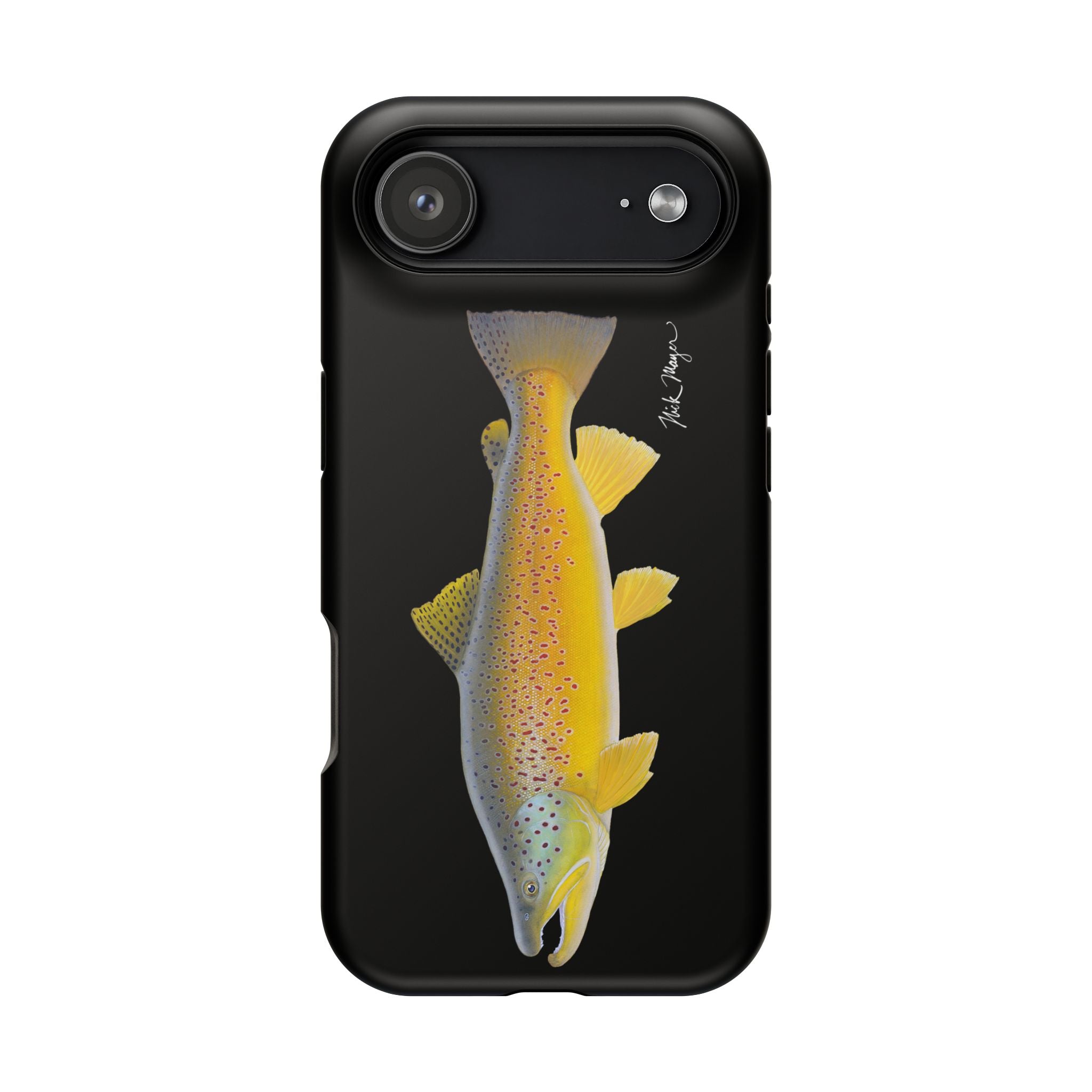 Brown Trout 3 Black MagSafe iPhone Case