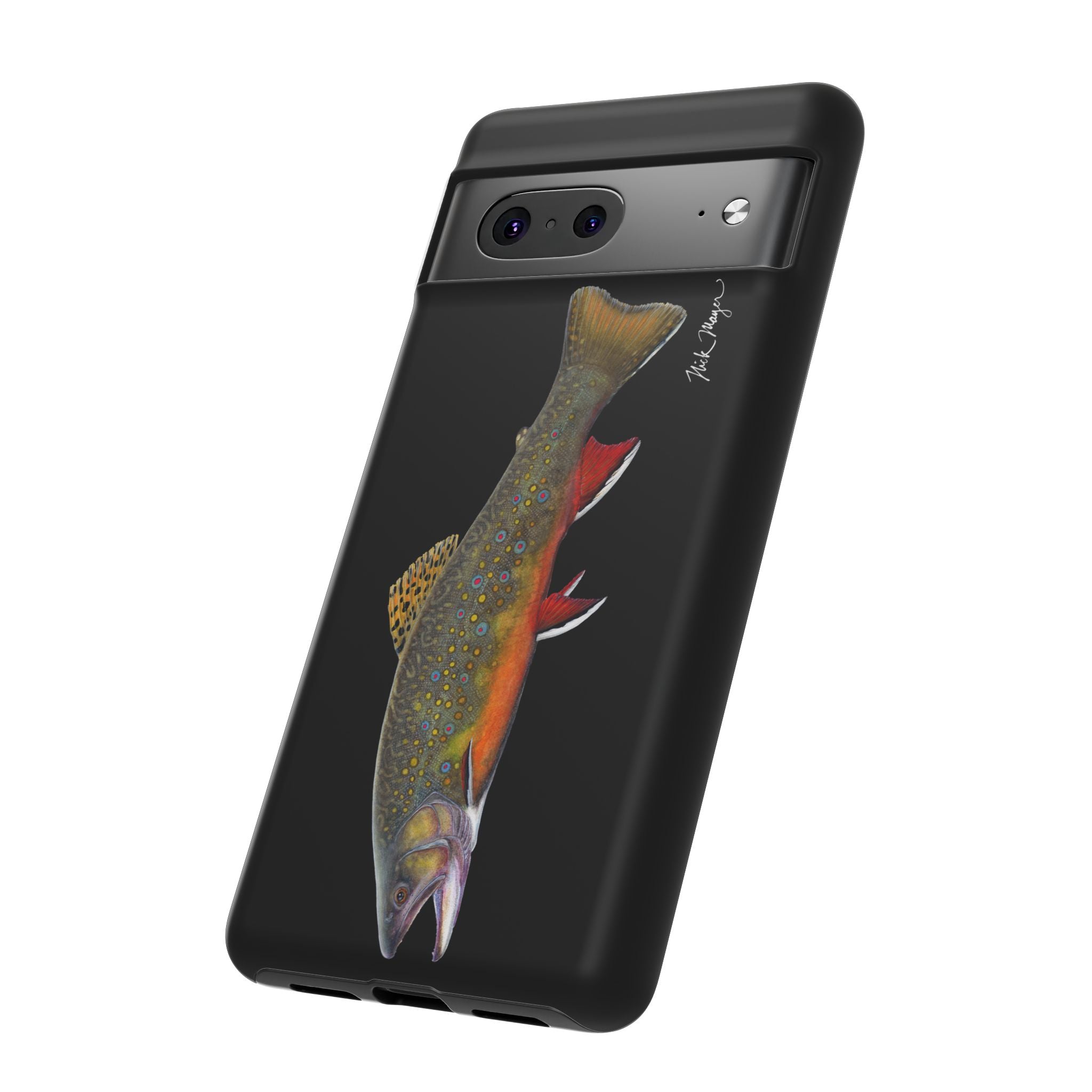 Brook Trout Black Phone Cases (Samsung) Printify