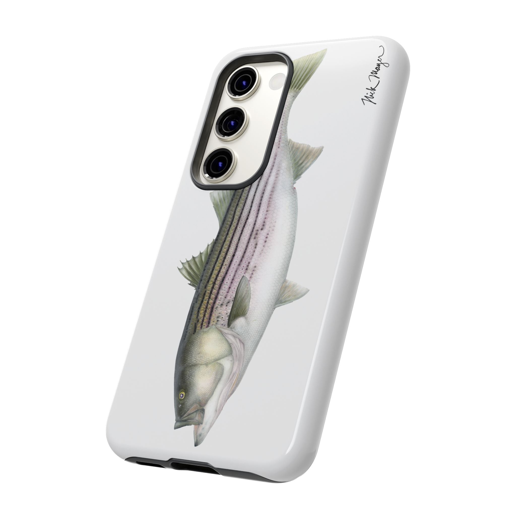 30 lb Striper White Phone Case (Samsung) Printify