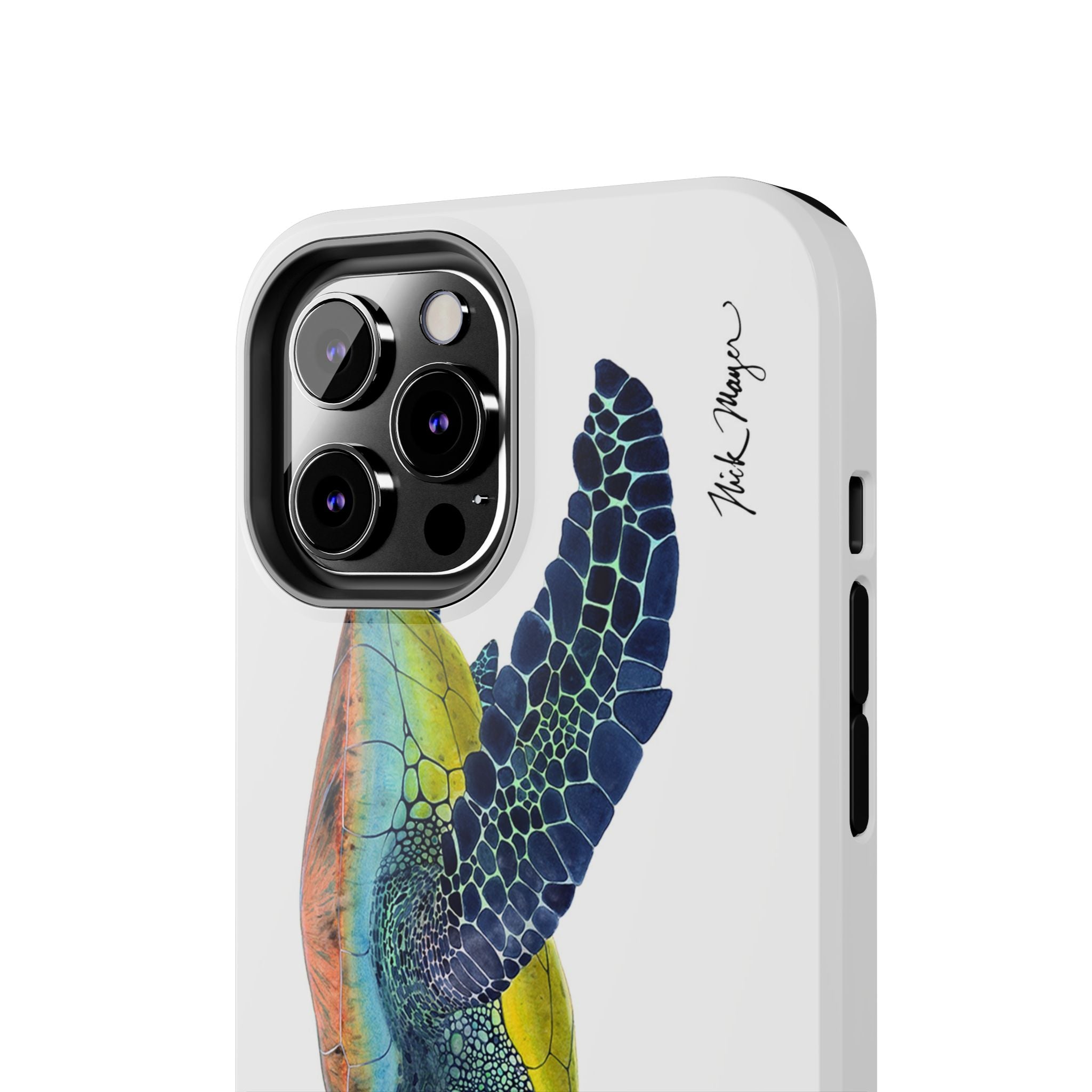 Green Sea Turtle II White Phone Case (iPhone)