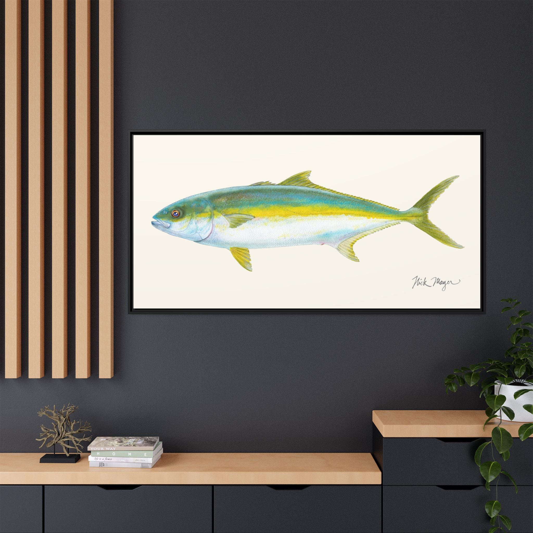 California Yellowtail I Framed Canvas Print Printify