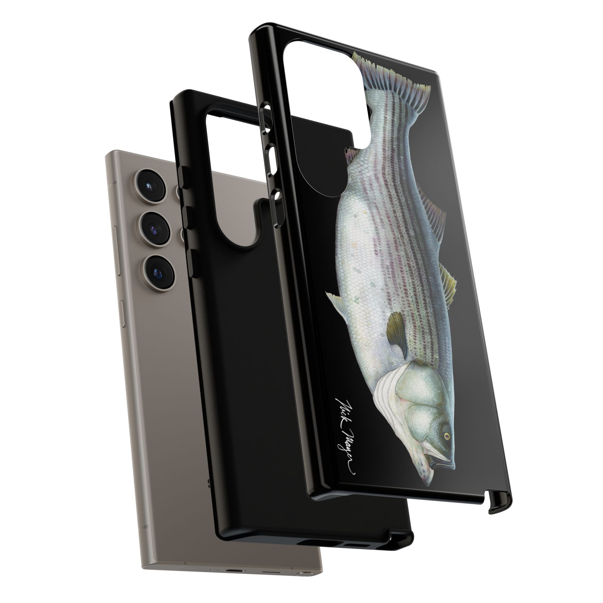 Cow Striper Phone Case (Samsung) - black