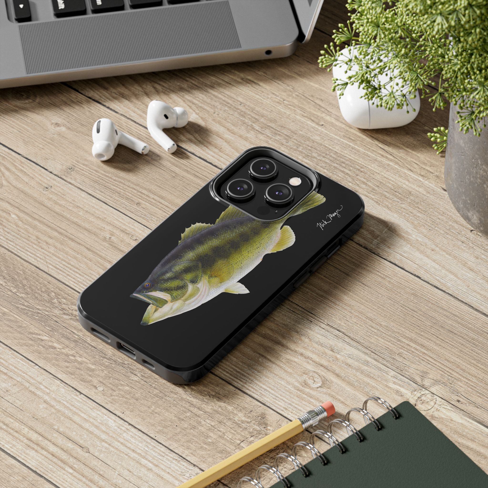 Largemouth Bass Black Phone Case (iPhone)