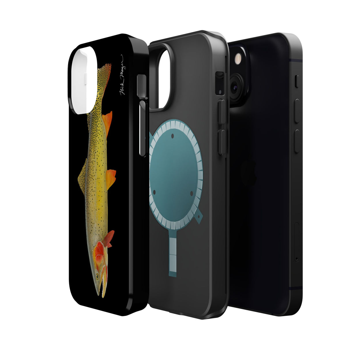 Cutthroat Trout 1 Black MagSafe iPhone Case Printify