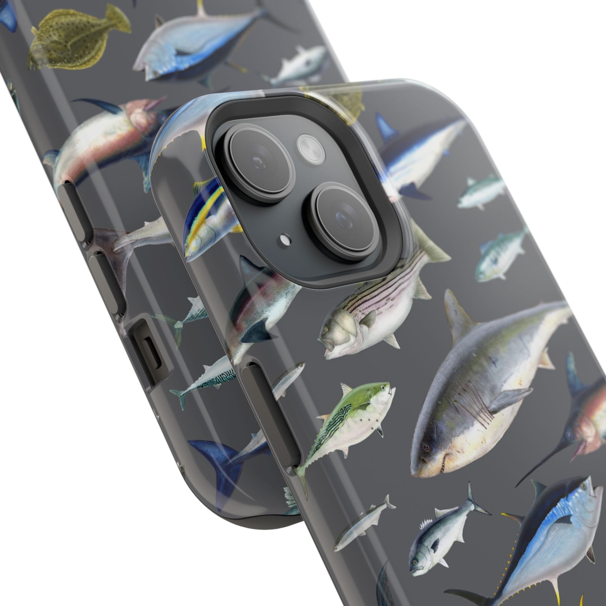 New England Offshore Fish Grey MagSafe iPhone Case