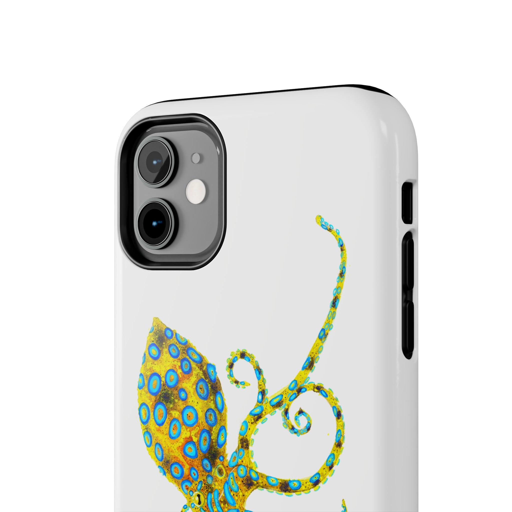 Blue Ringed Octopus White Phone Case (iPhone)