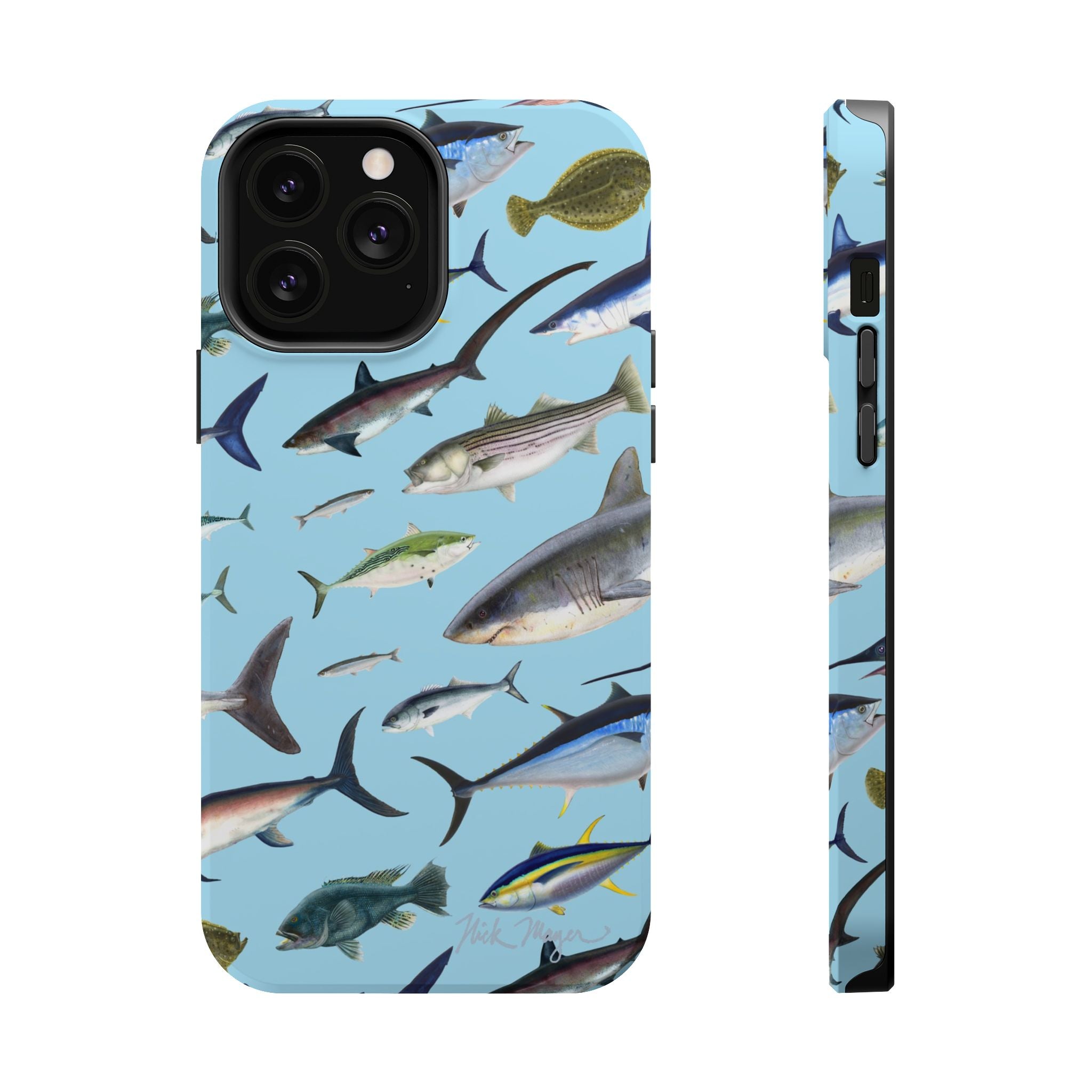 New England Fish Blue MagSafe iPhone Case