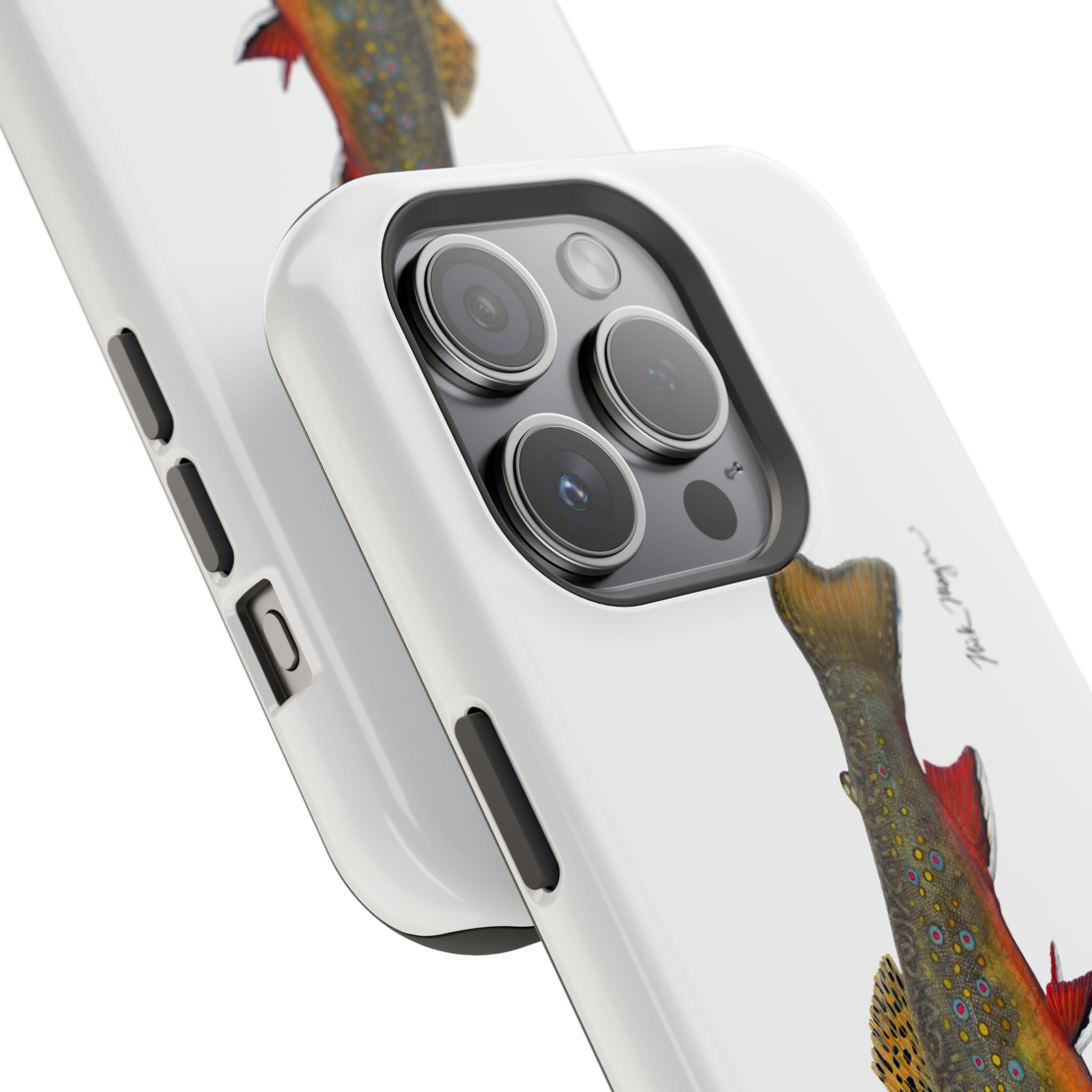 Brook Trout MagSafe White iPhone Case