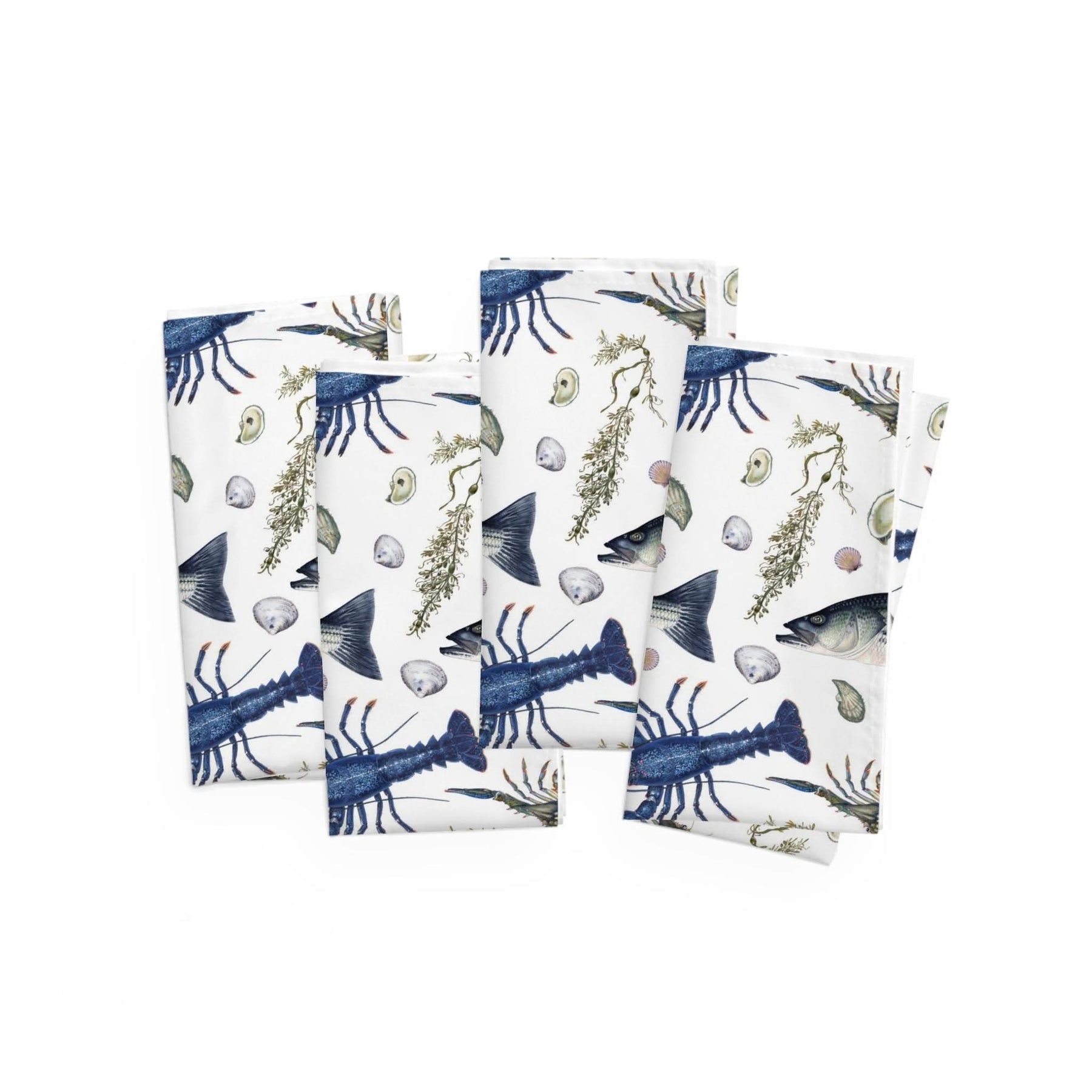 NE Seafood 4 Piece Cloth Napkin Set