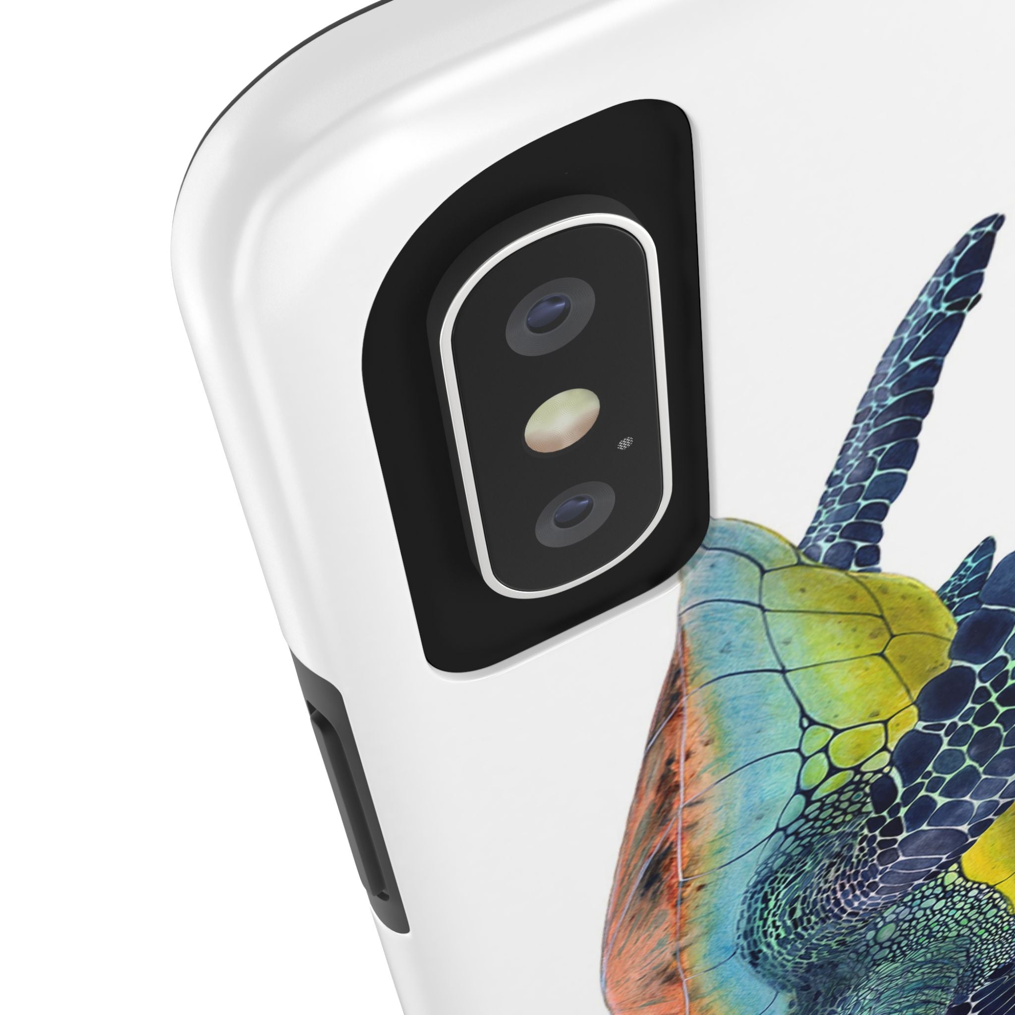 Green Sea Turtle II White Phone Case (iPhone)