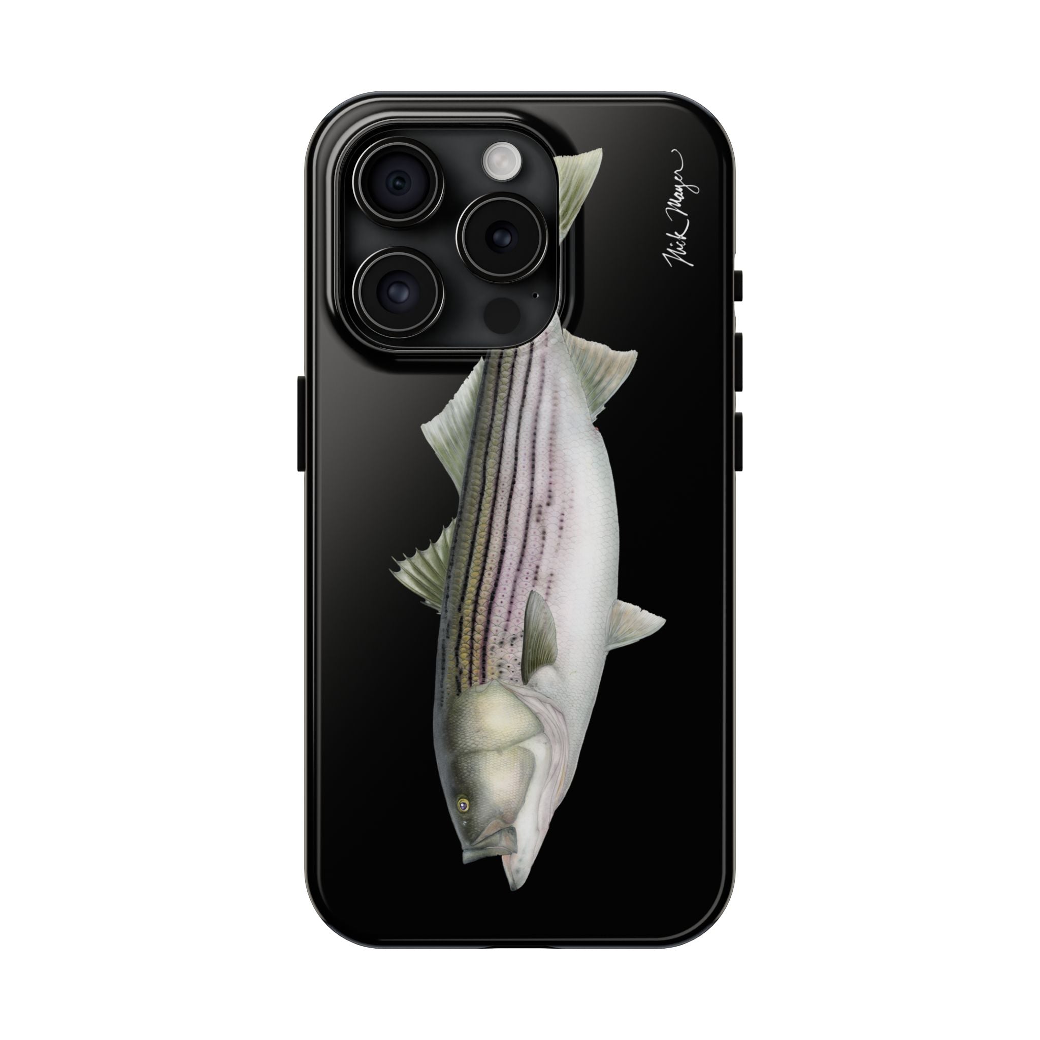 30 lb Striper - Black Phone Case (iPhone)