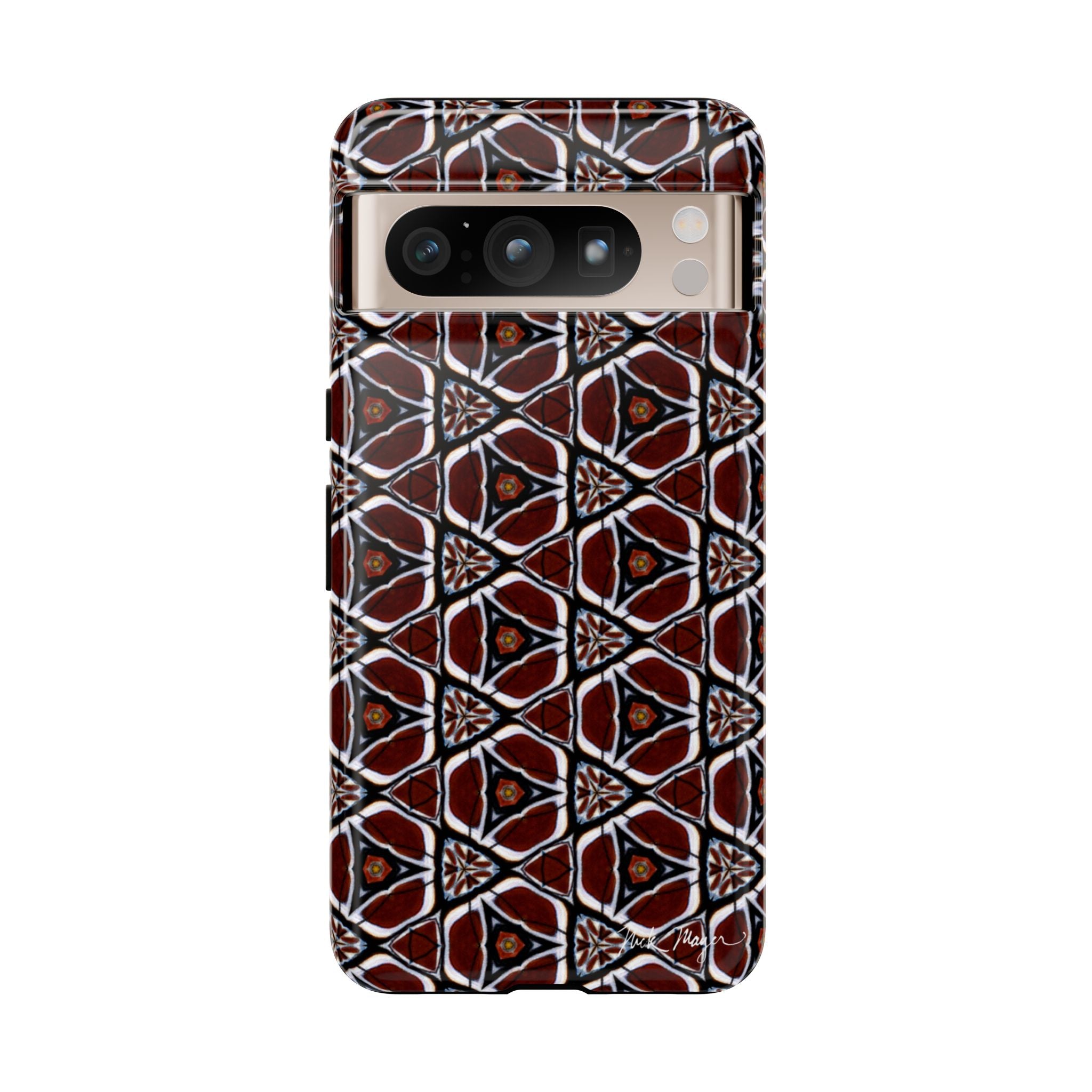 Maroon Butterfly Pattern Phone Case (Samsung)