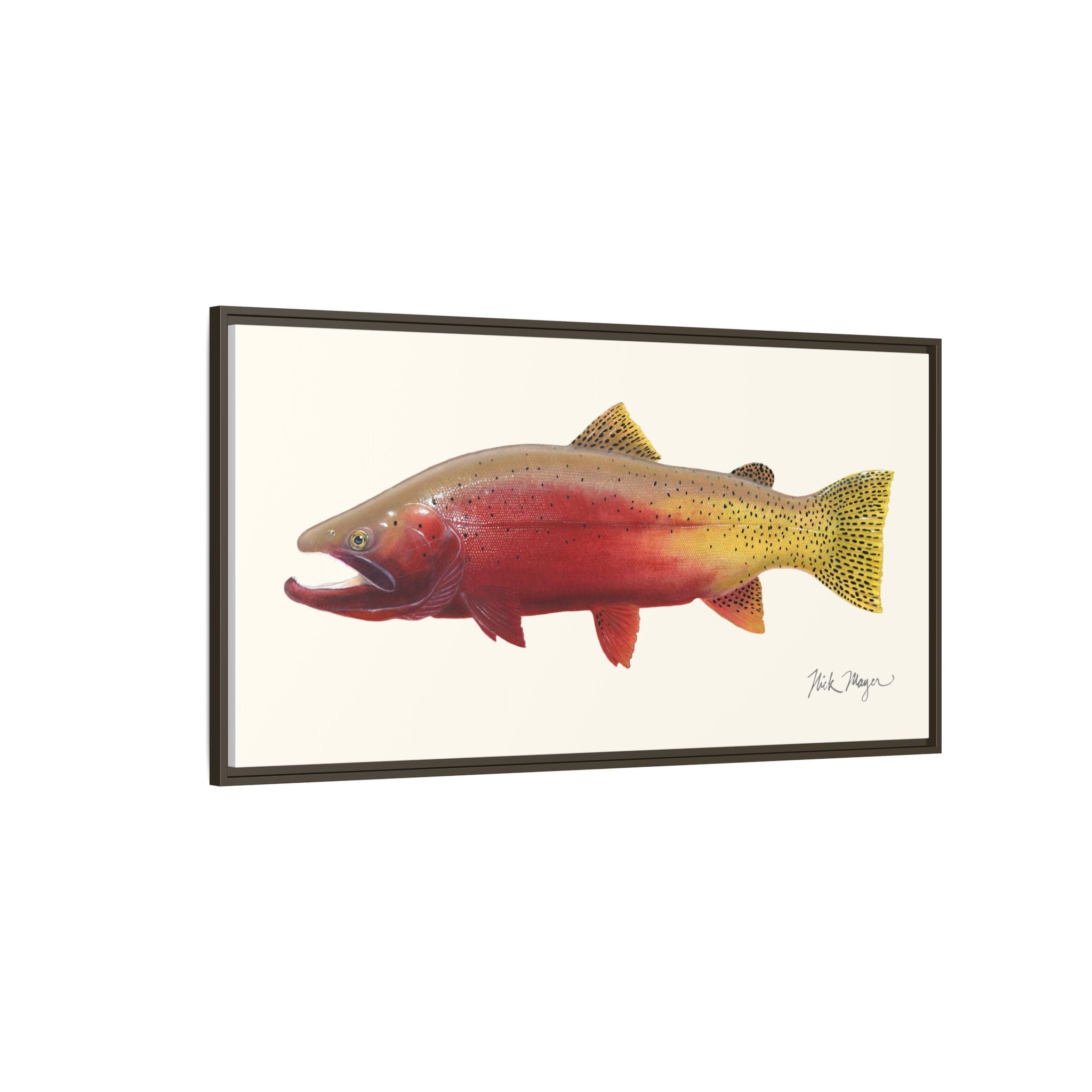 Cutthroat Trout II Framed Canvas Print Printify