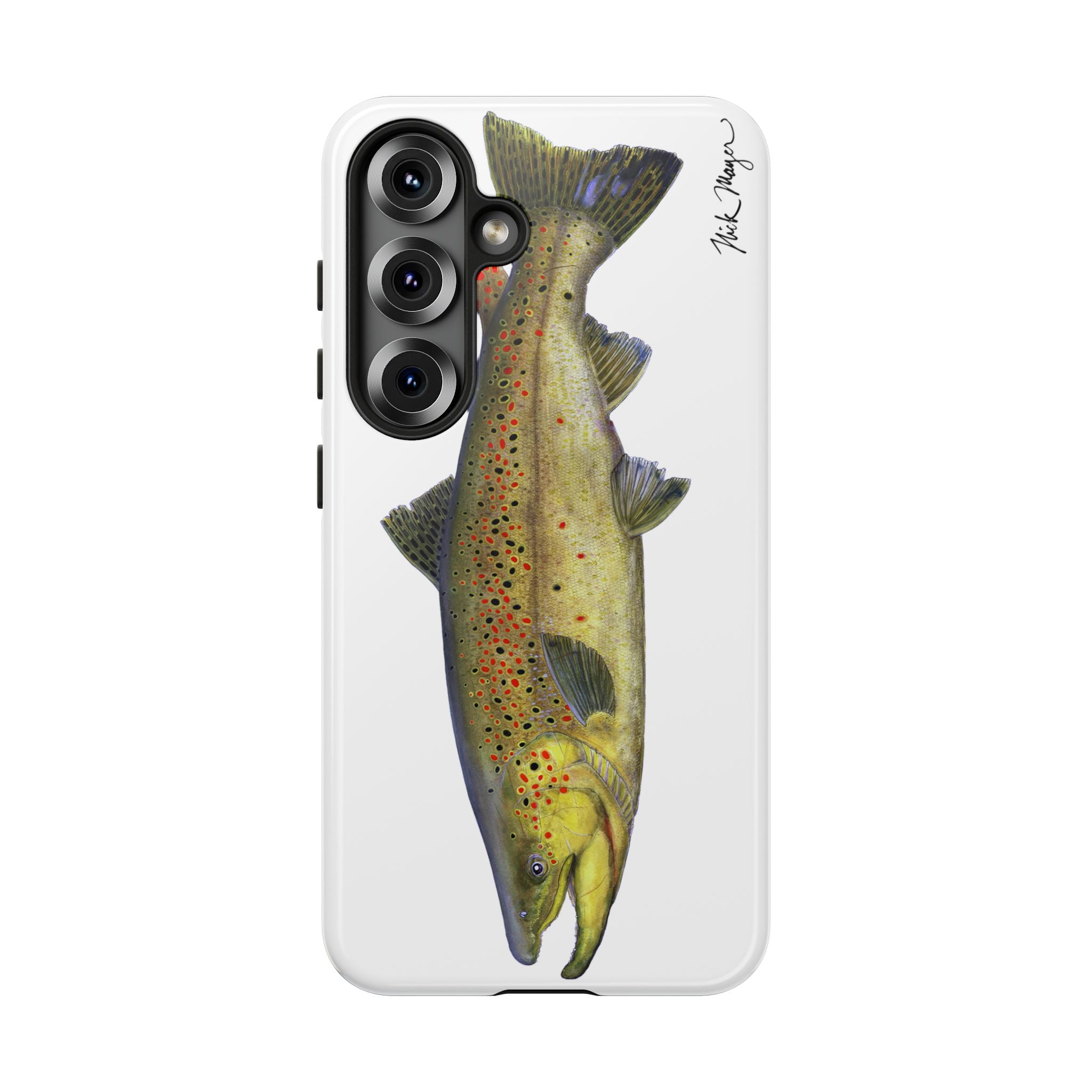 Brown Trout White Phone Case (Samsung)
