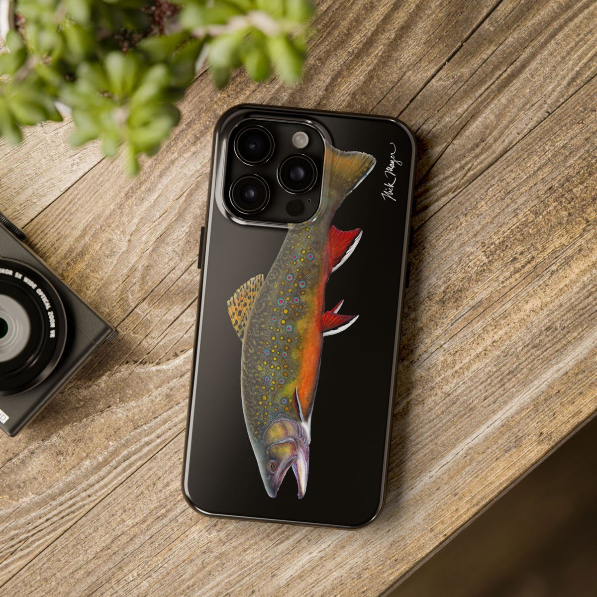Brook Trout Black Phone Case (iPhone) Printify