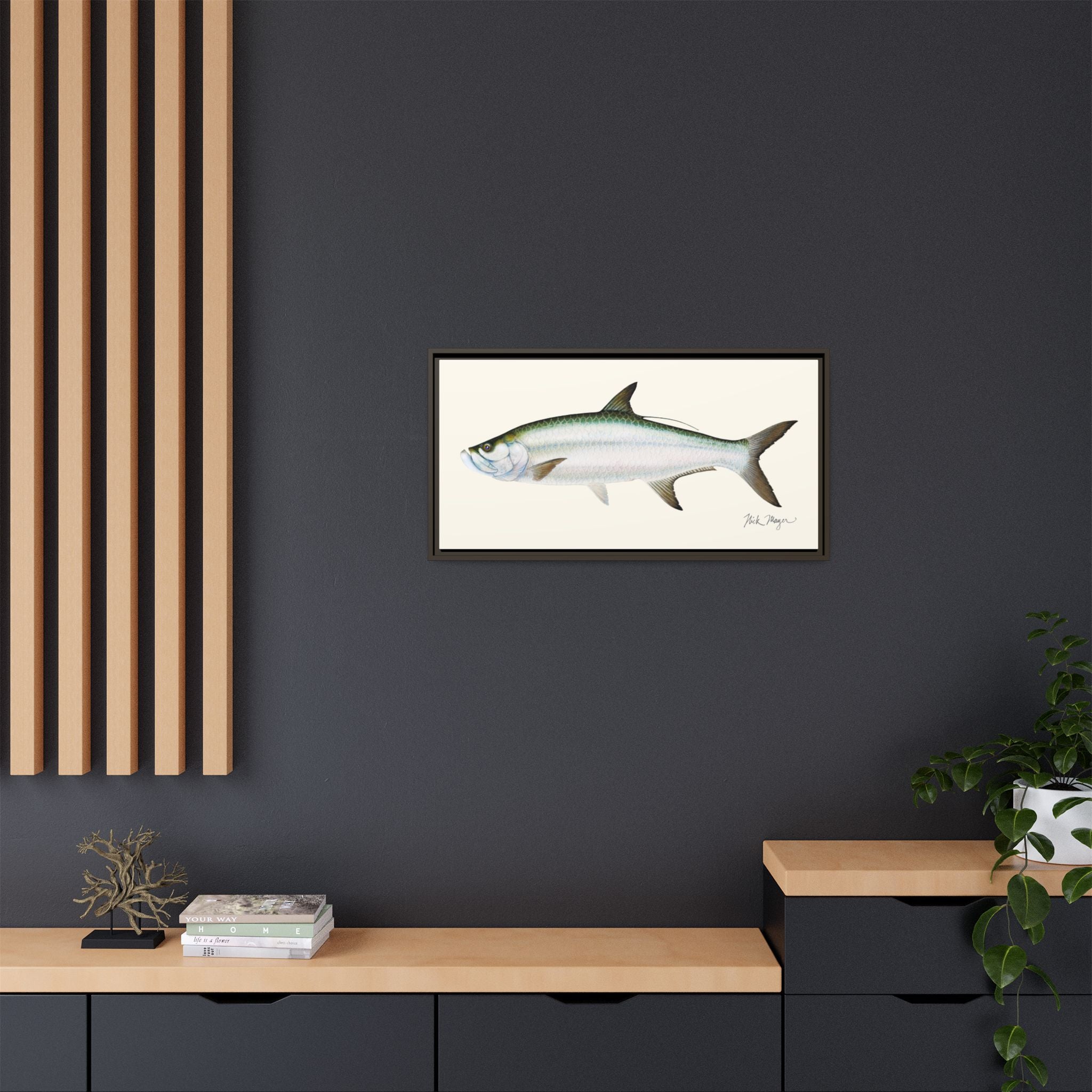 Tarpon Framed Canvas Print Printify