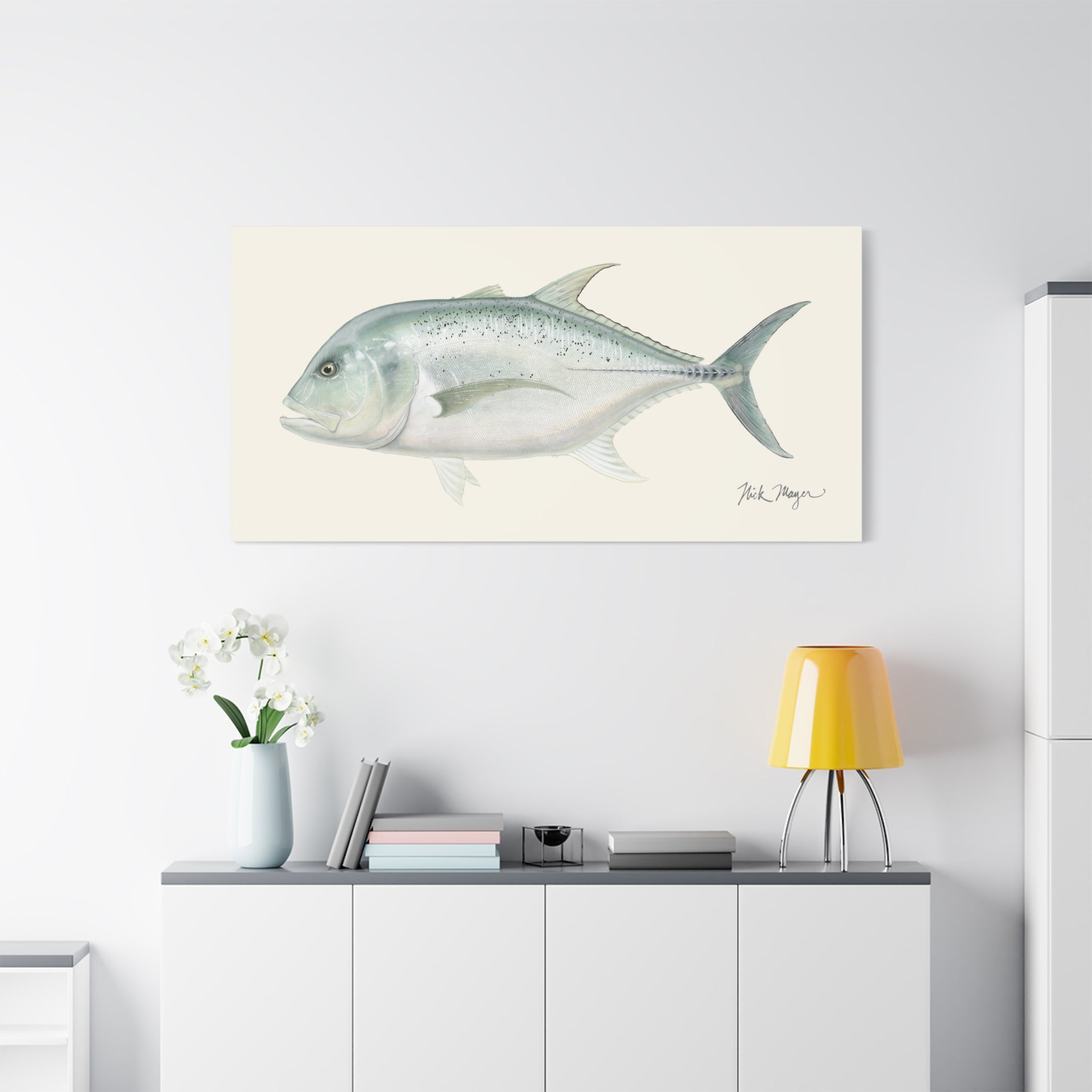 Boss Giant Trevally Canvas Print Printify