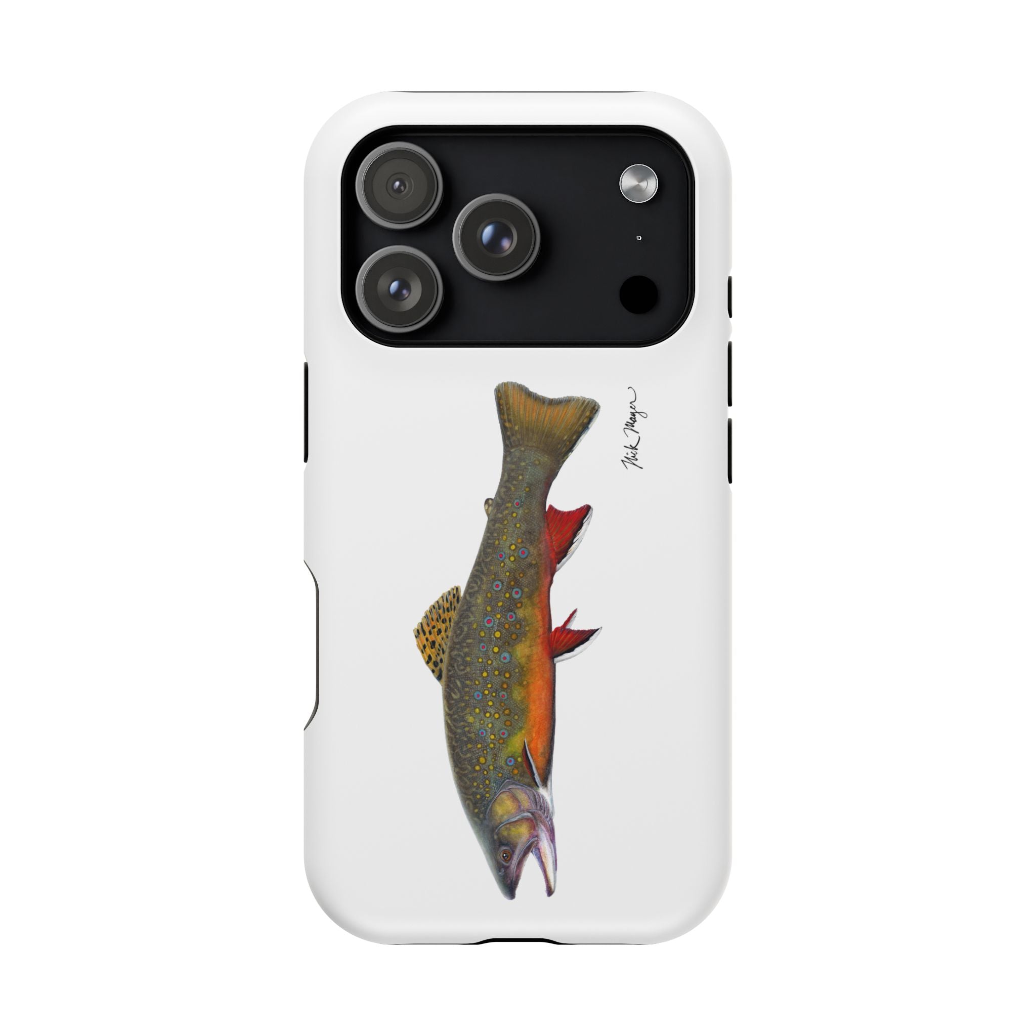 Brook Trout MagSafe White iPhone Case