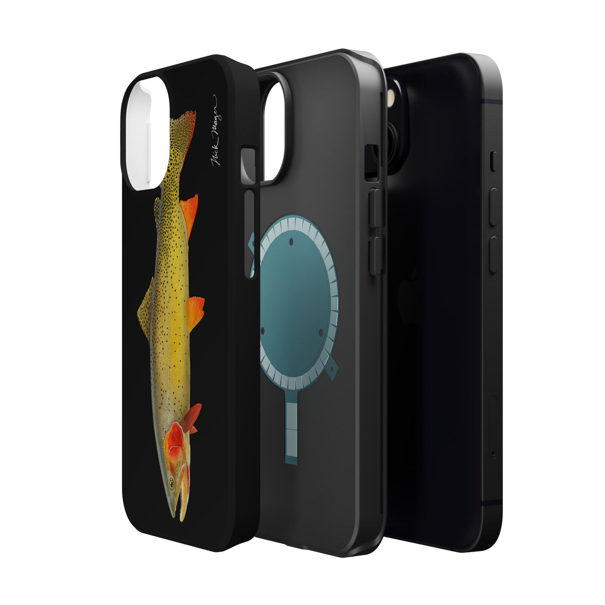 Cutthroat Trout 1 Black MagSafe iPhone Case Printify
