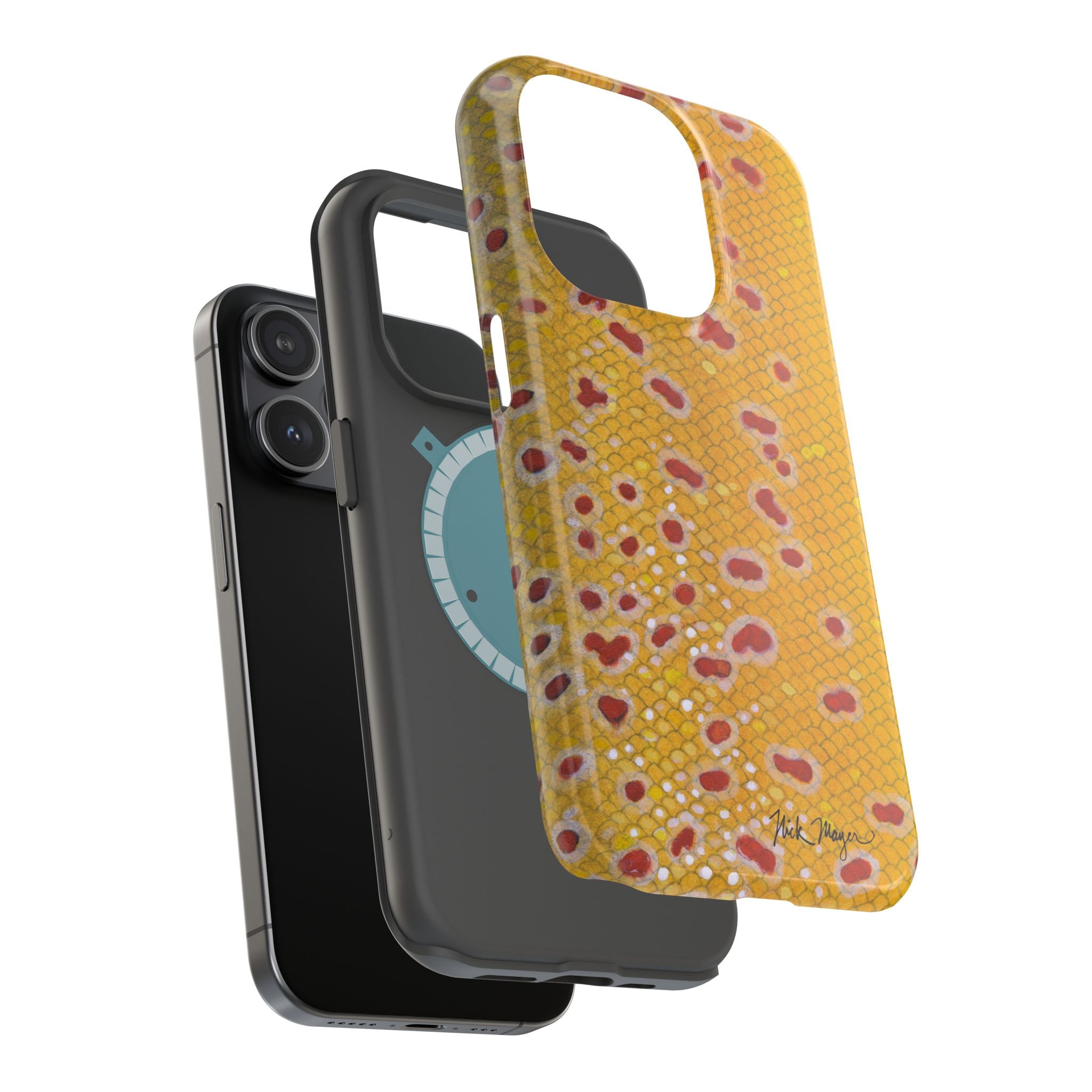 Brown Trout 3 Skin MagSafe iPhone Case