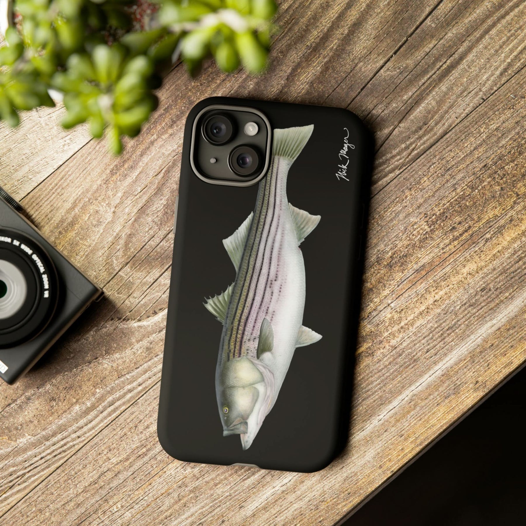 30lb Striper Black iPhone 15 Case