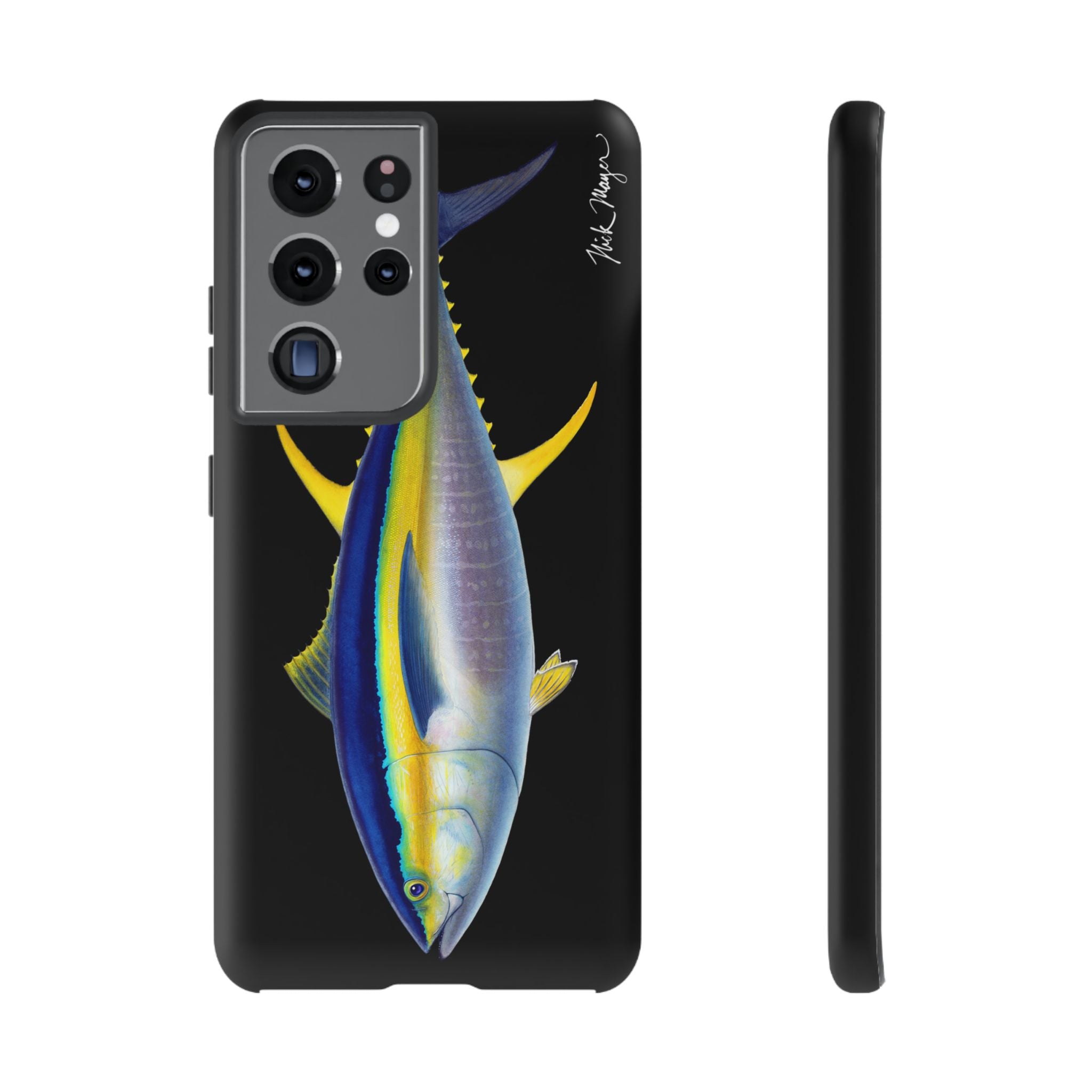 Yellowfin Tuna Black Phone Case (Samsung) Printify