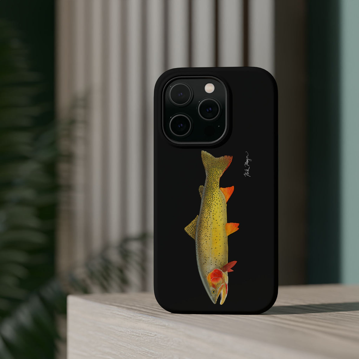 Cutthroat Trout 1 Black MagSafe iPhone Case Printify