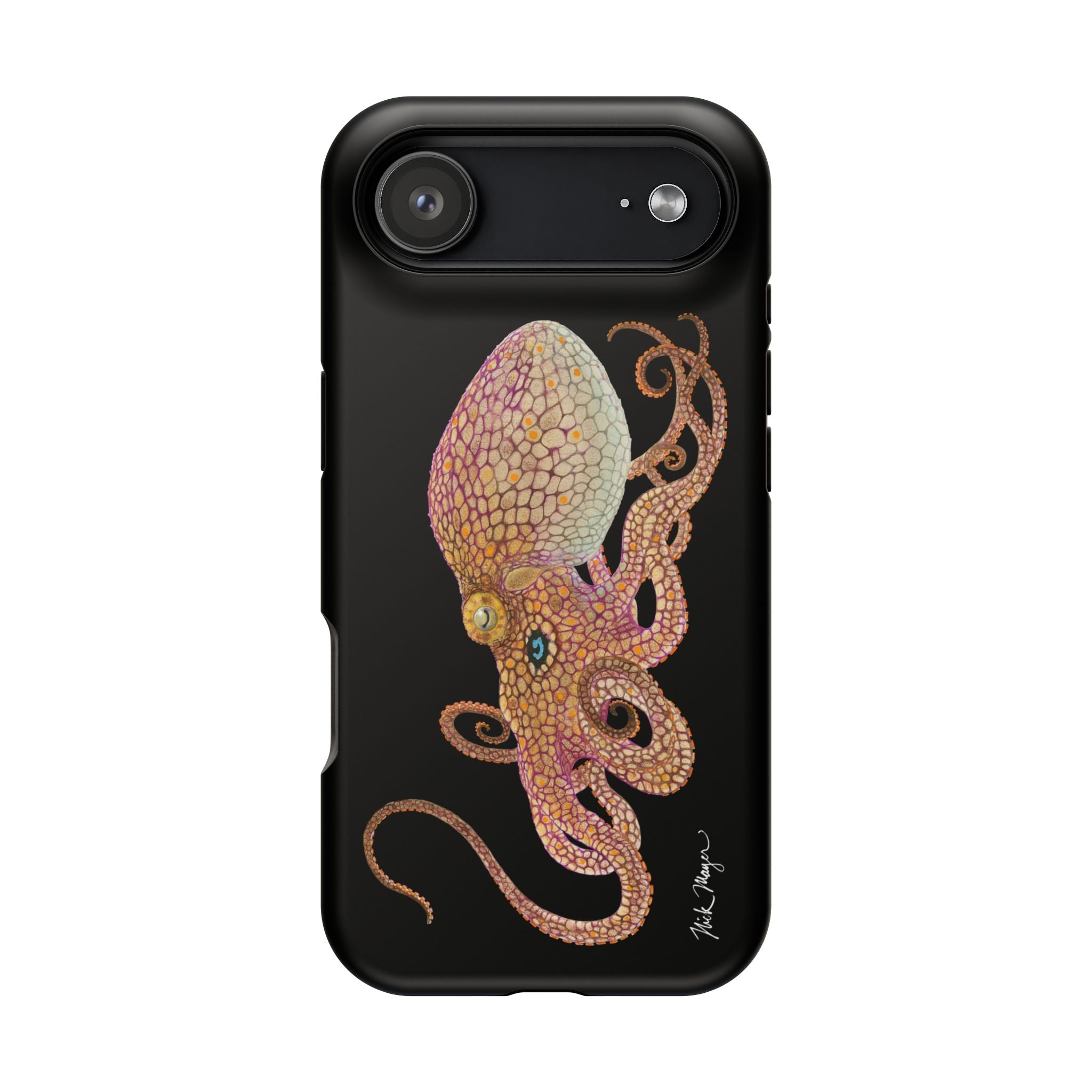 Two Spot Octopus MagSafe Black iPhone Case