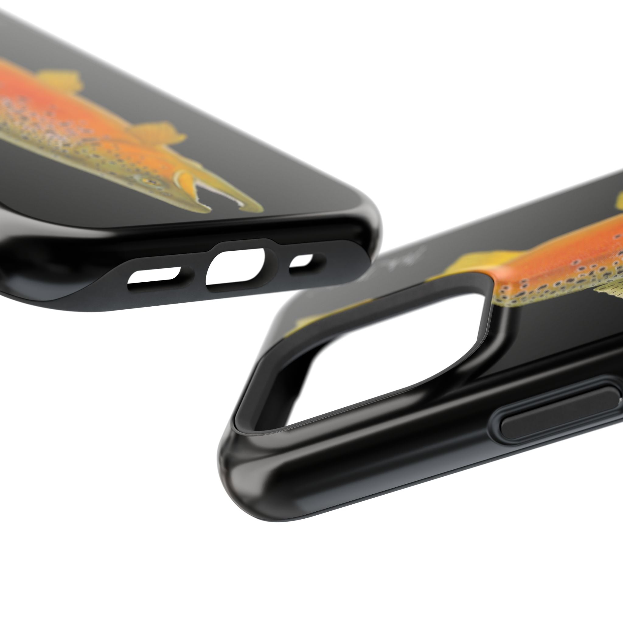 Brown Trout 2 Black MagSafe iPhone Case, NEW for Holiday 2025!