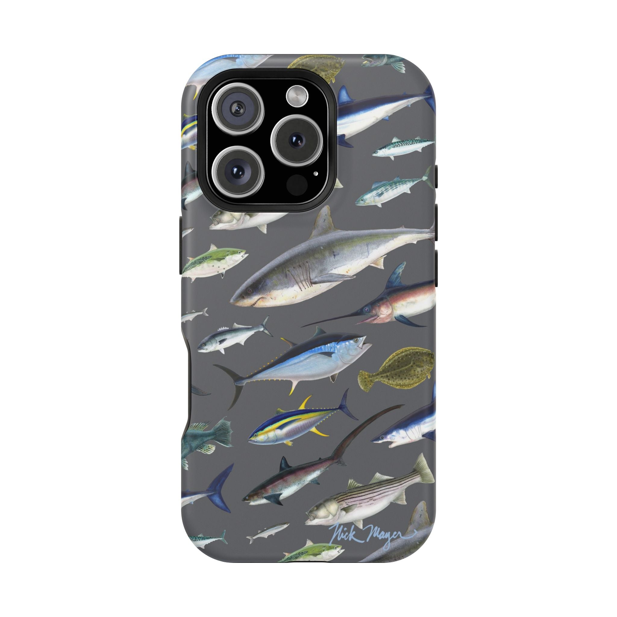 New England Offshore Fish Grey MagSafe iPhone Case