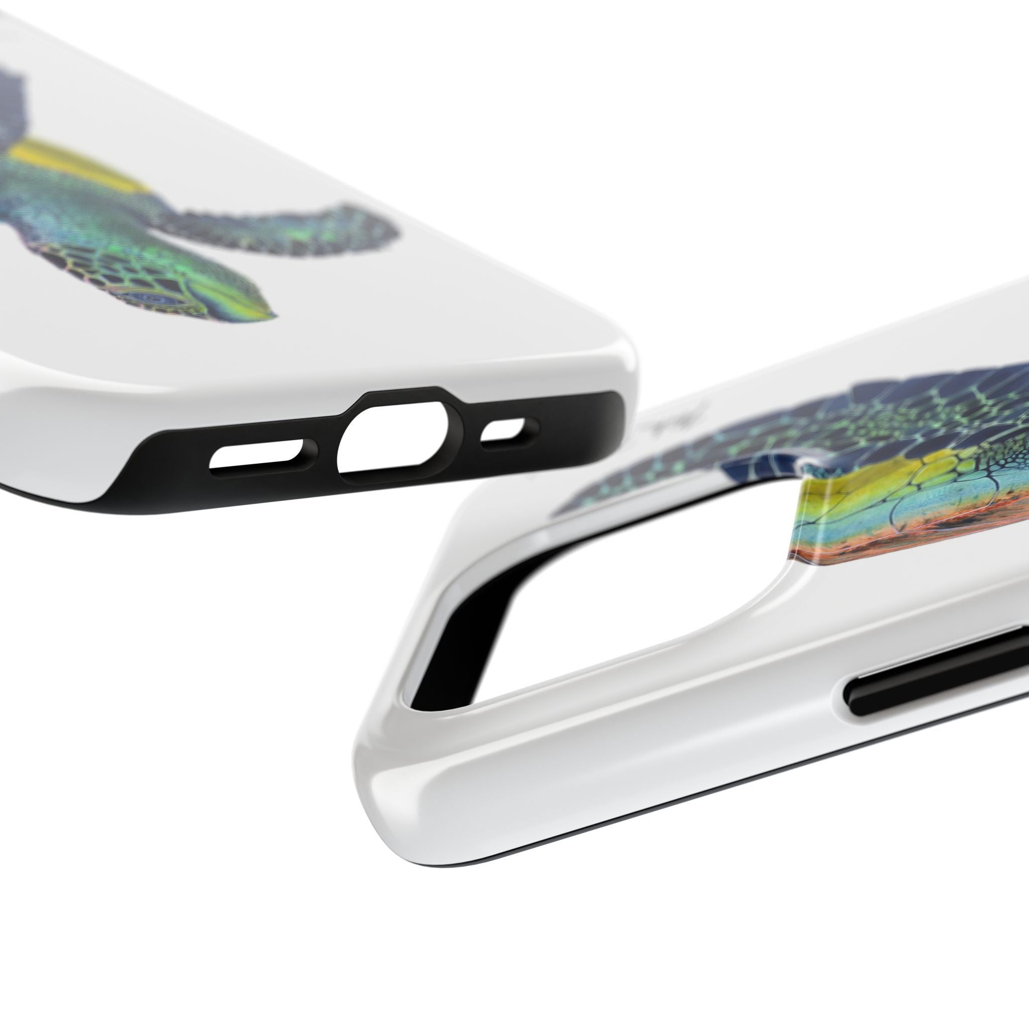 Green Sea Turtle II White Phone Case (iPhone)