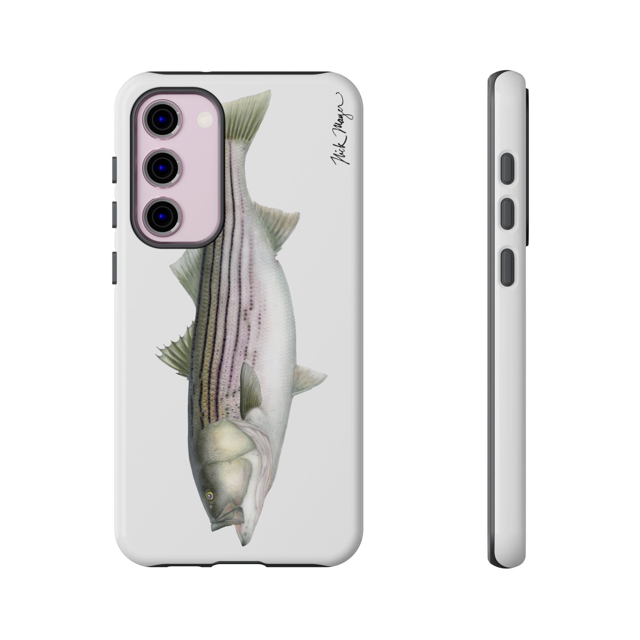 30 lb Striper White Phone Case (Samsung) Printify