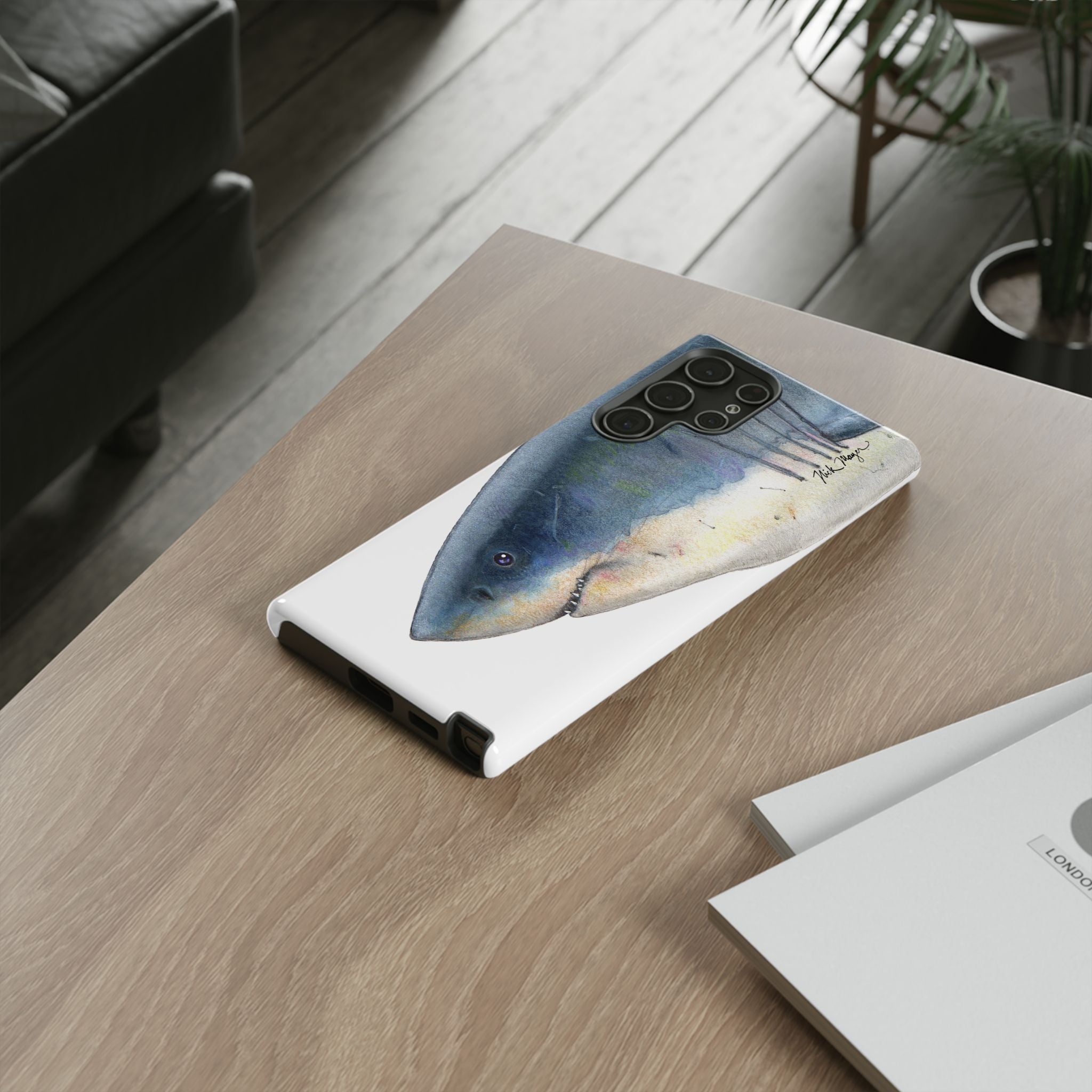 Great White Shark Face Phone Case (Samsung) Printify