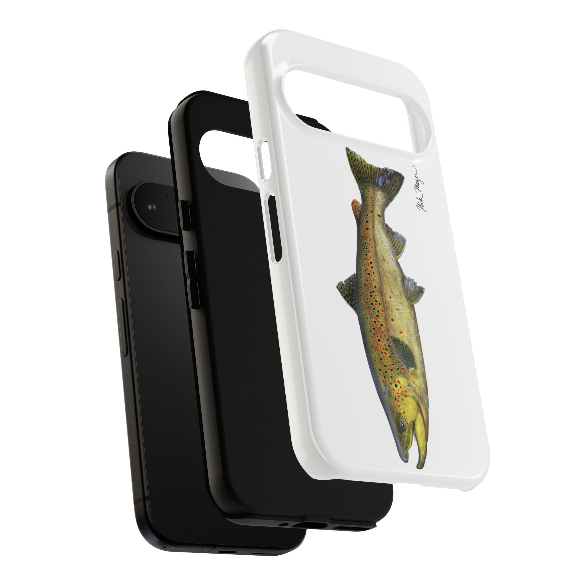 Brown Trout White Phone Case (Samsung)