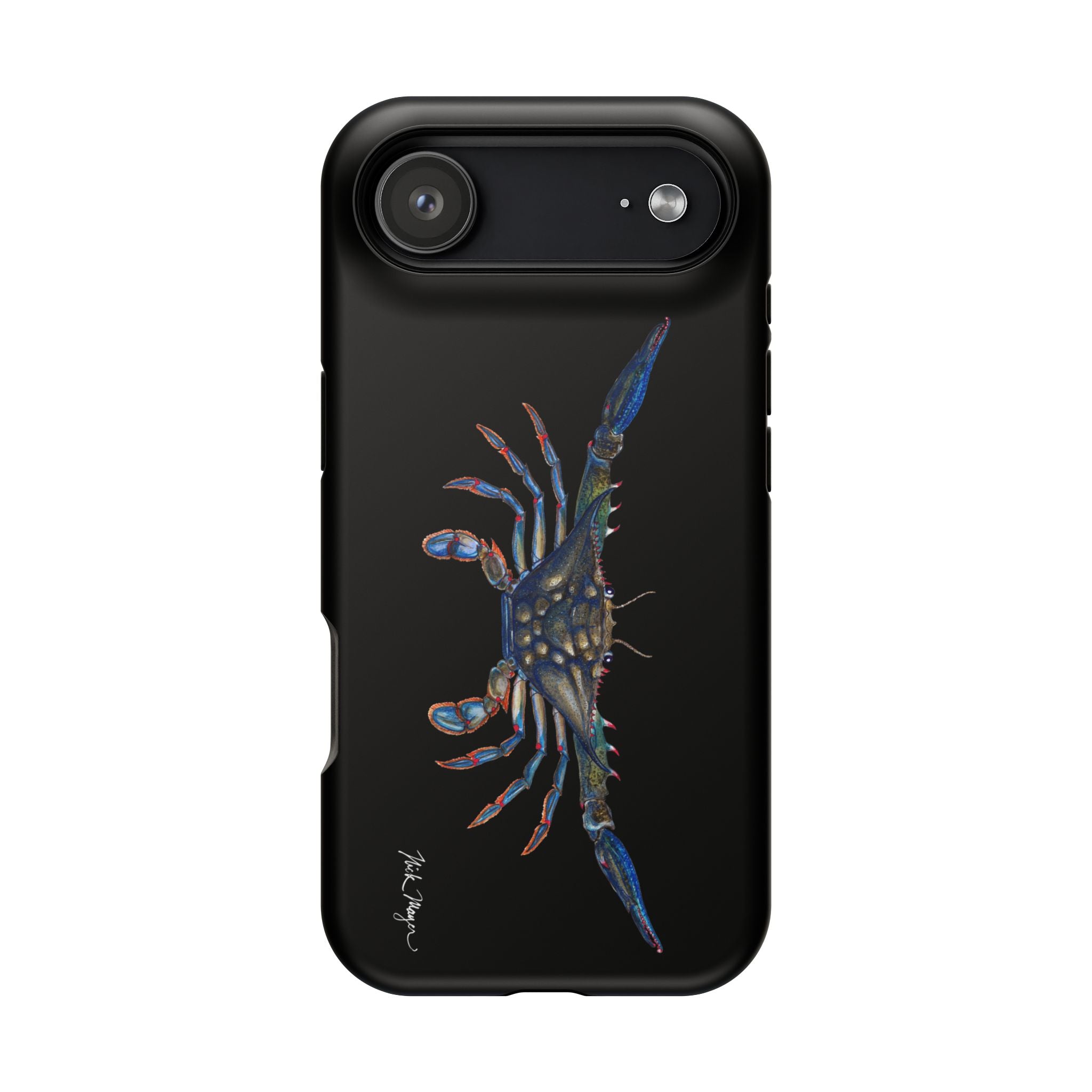 Blue Crab MagSafe Black iPhone Case