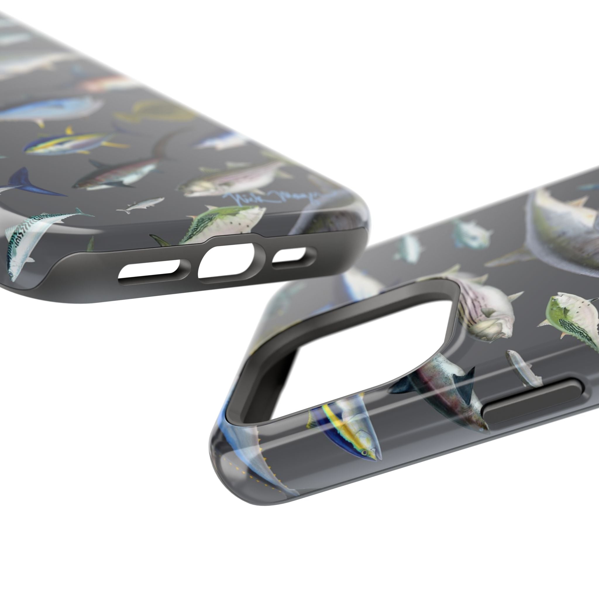 New England Offshore Fish Grey MagSafe iPhone Case