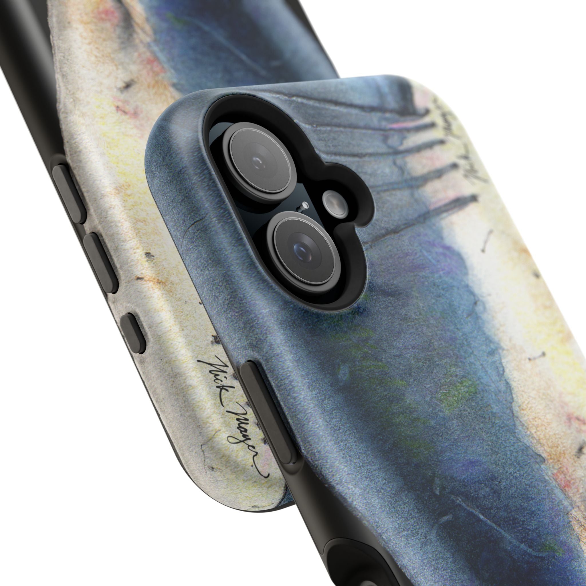 Great White Shark Face MagSafe Black iPhone Case