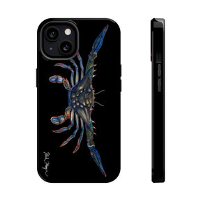 Blue Crab MagSafe Black iPhone Case