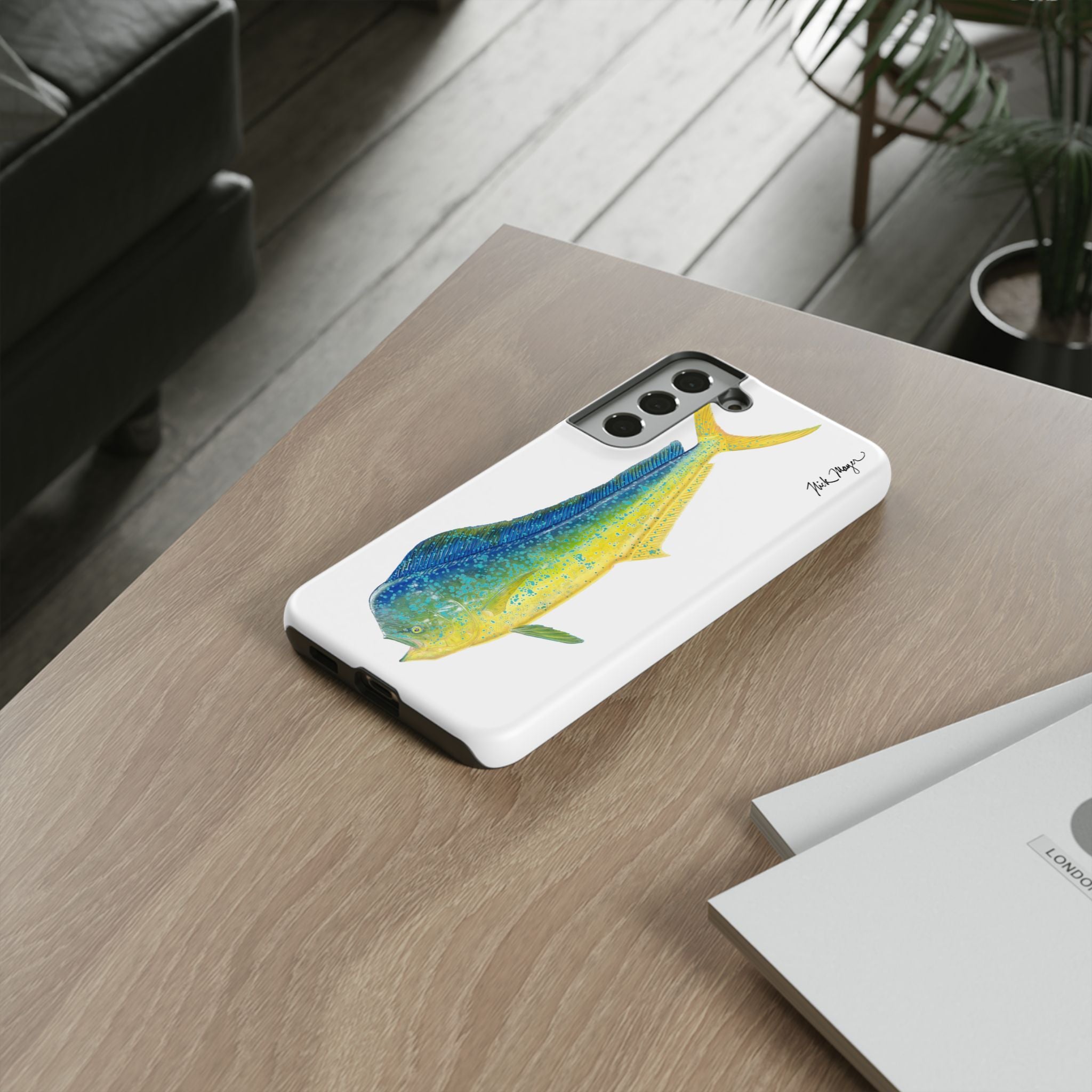 Bull Mahi White Phone Case (Samsung)