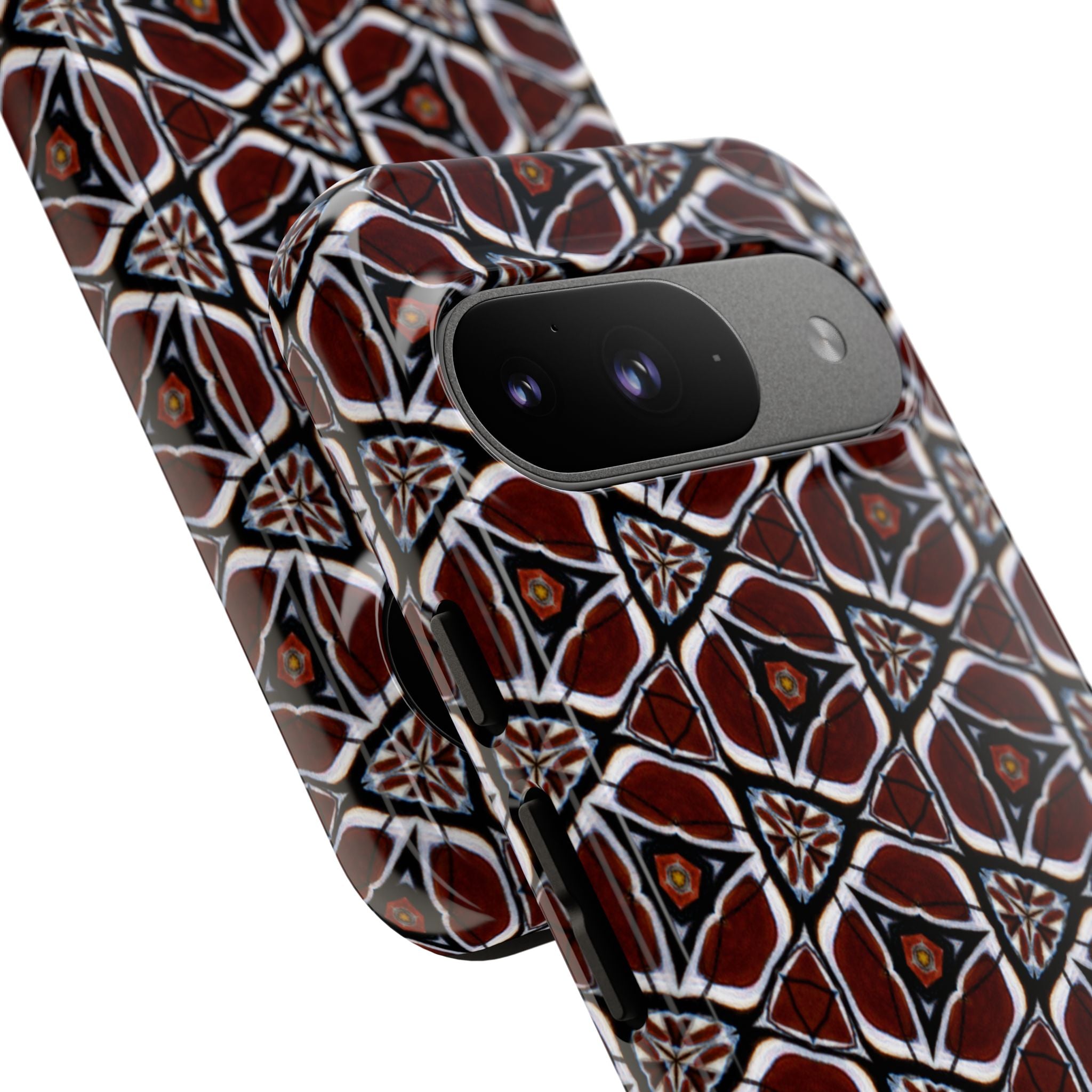 Maroon Butterfly Pattern Phone Case (Samsung)
