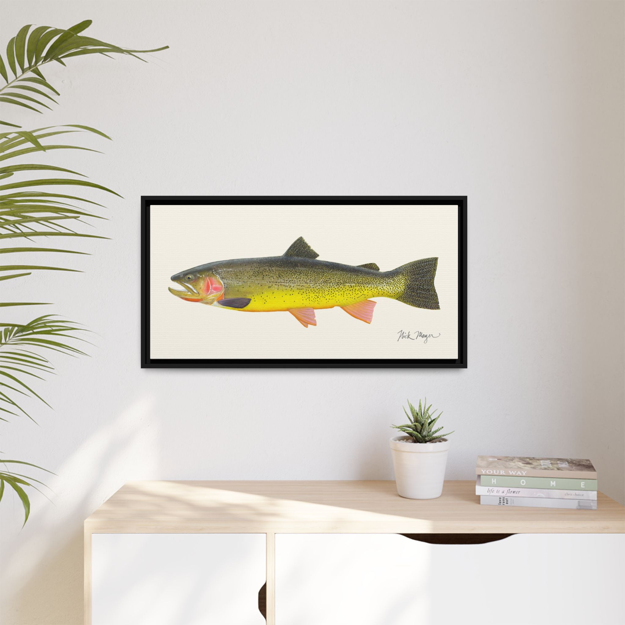 Cutthroat Trout III Framed Canvas Print Printify