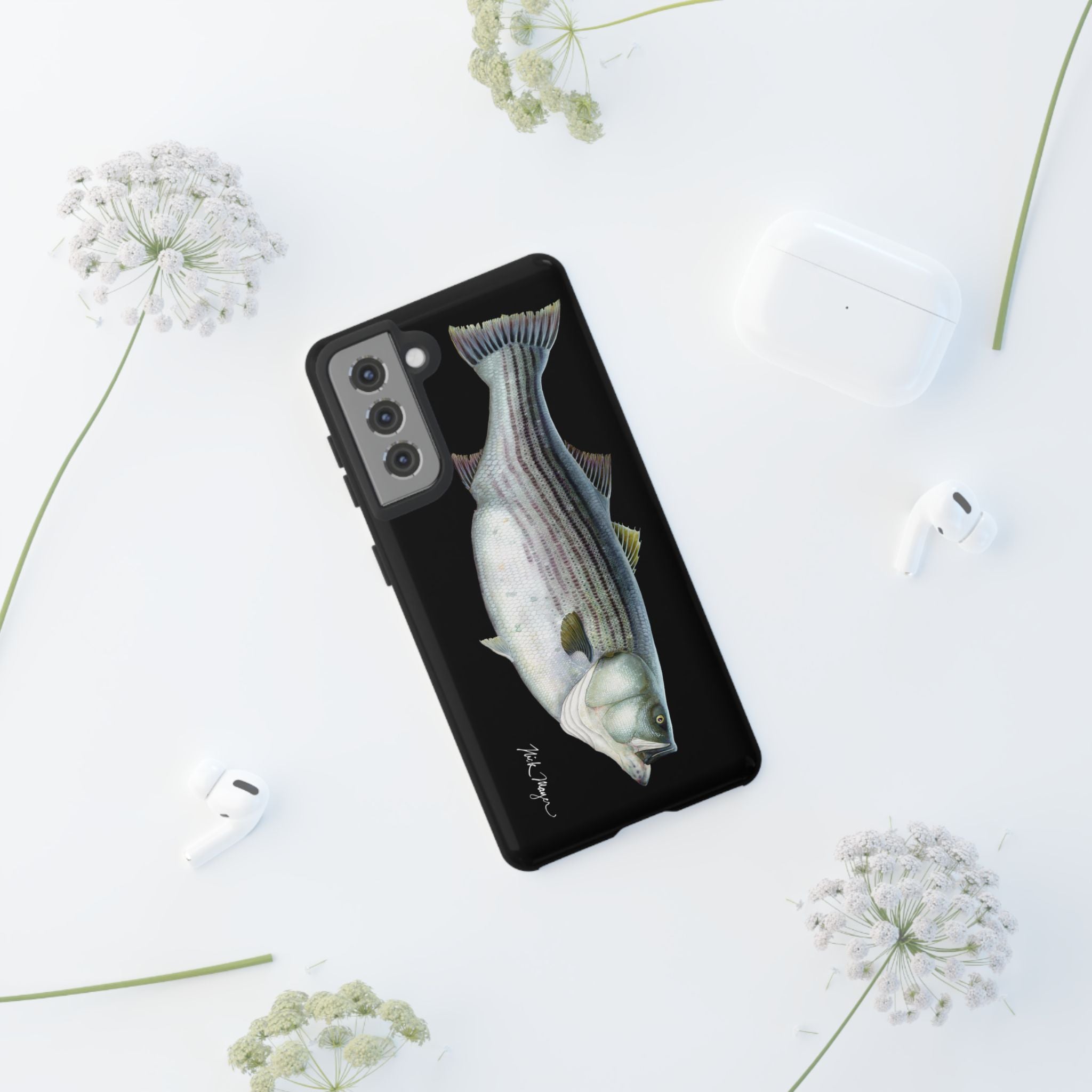 Cow Striper Phone Case (Samsung) - black