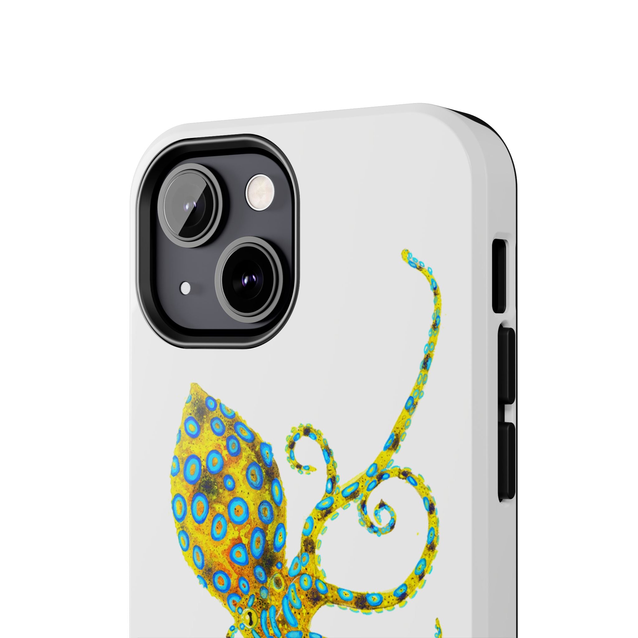 Blue Ringed Octopus White Phone Case (iPhone)